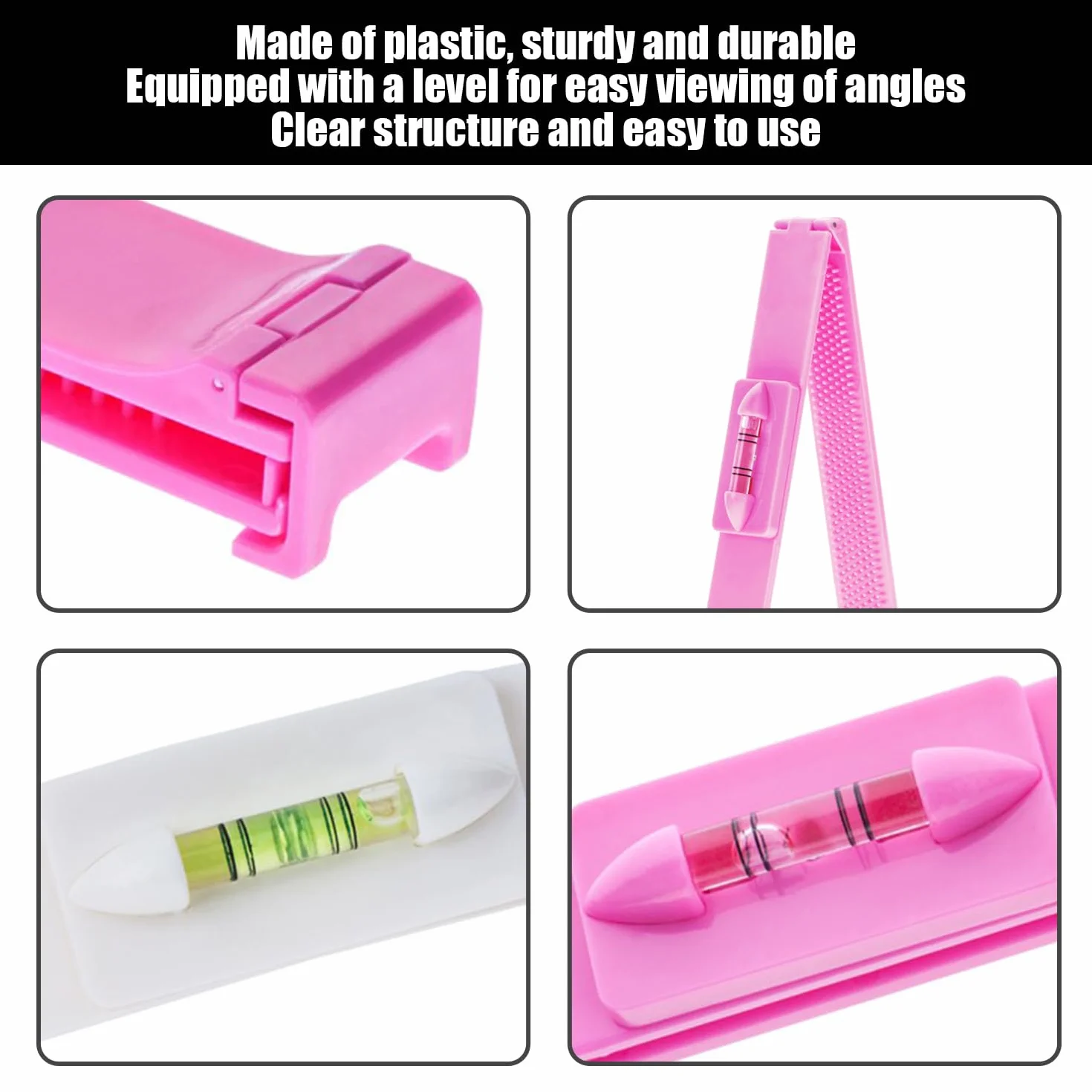 Clip de Flequillo Rosa, Clip de Cola Blanco, Peine para Cortar Cabello, Set de 3 Piezas