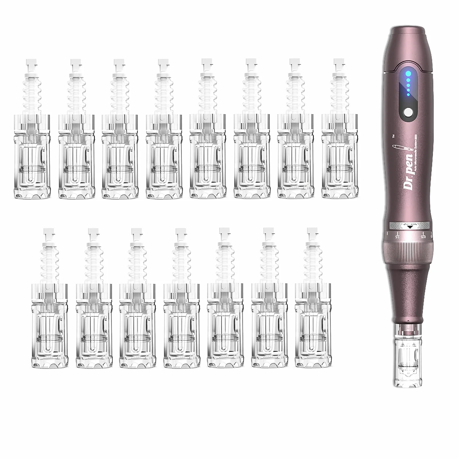 Dr. Pen Cartuchos Desechables 12 Pins para Microneedling, Compatibles con Modelo A10, 15 Pcs