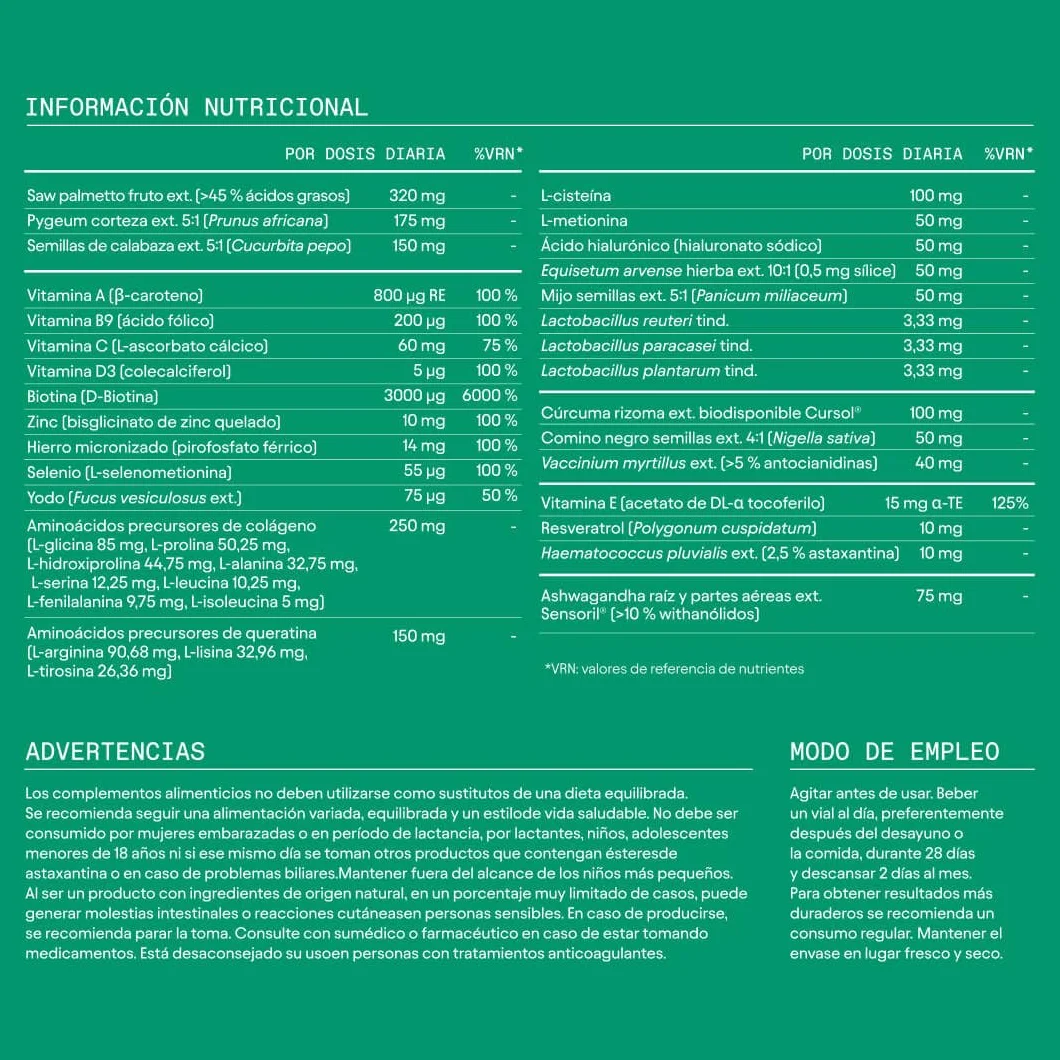 Olistic MEN Complemento Alimenticio Anticaída de Cabello 28 Ampollas