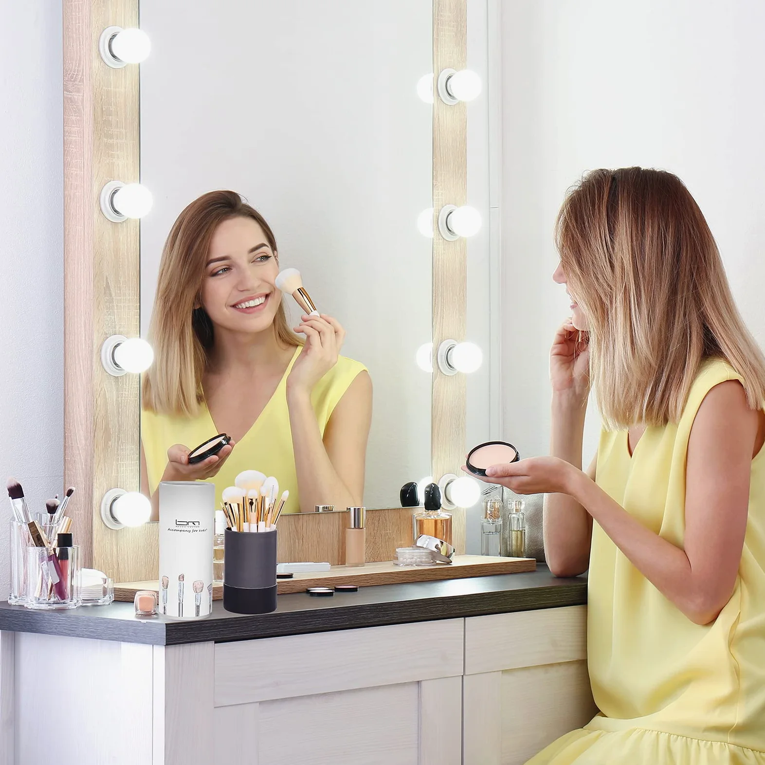 Juego de brochas de maquillaje para base de maquillaje, 10 unidades