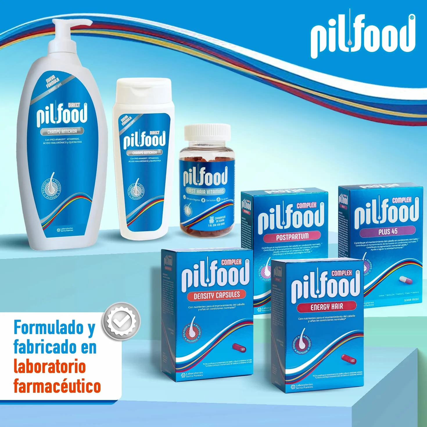 Pilfood Density Vitaminas para el Cabello - Tratamiento Anticaída con Biotina, Zinc y Vitaminas Esenciales (180 Cápsulas)
