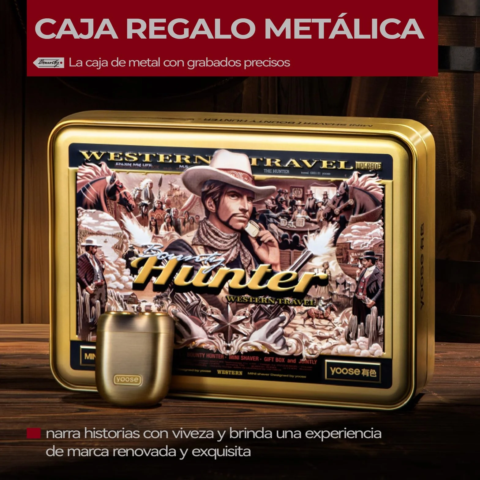 yose Afeitadora Eléctrica Hombre Metal IPX7 Impermeable Carga USB-C Cuchillas Magnéticas Fácil Limpiar Viajes