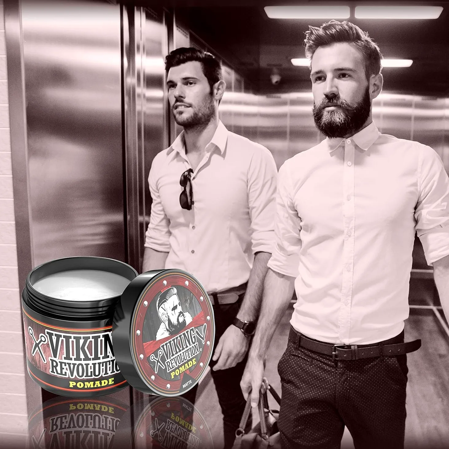 Viking Revolution Pomada para el Cabello de Hombre (Nueva Fórmula) – Fijación Media y Acabado Mate para un Look Clásico, 113 g – A Base de Agua y Fácil de Lavar