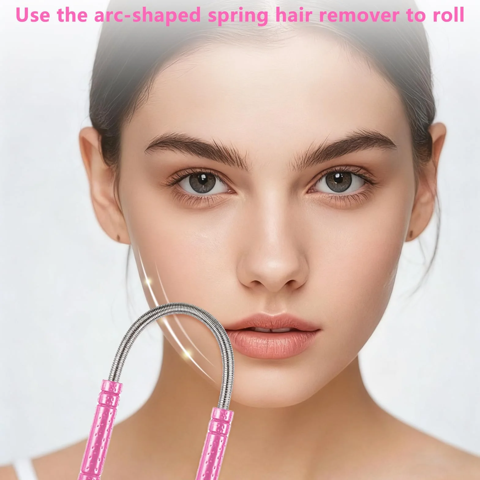 Depiladora Facial Manual 4 Piezas Herramientas de depilación con Hilo de Resorte para Mujer eliminación Vello Cara Cuello Labio Superior portátiles Uso hogar Viaje