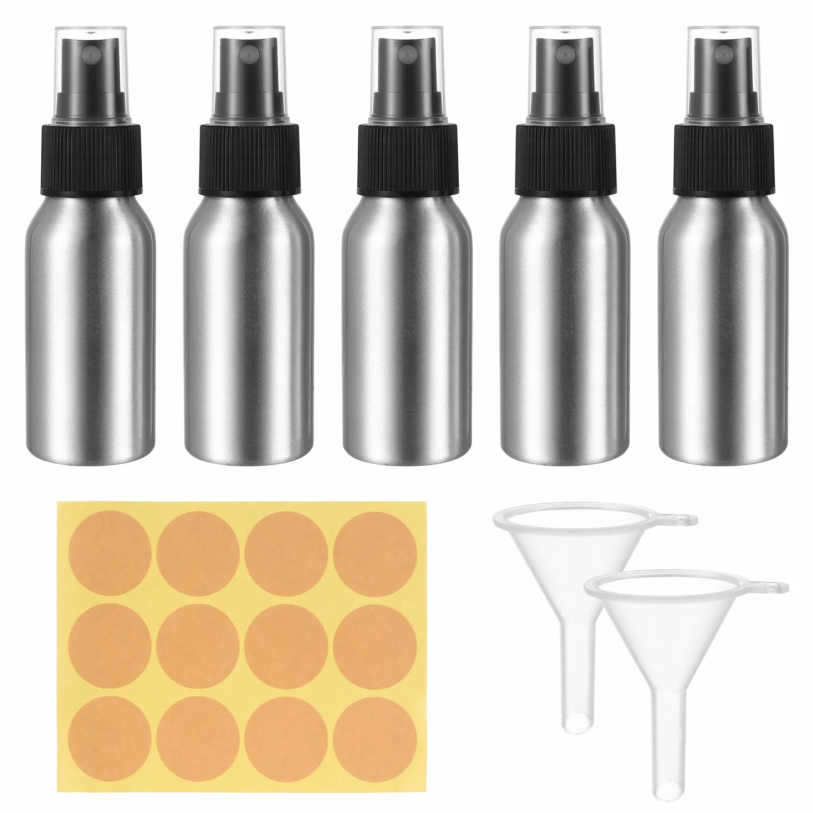Bote Spray Pulverizador 50 ml Atomizador Botella de Aluminio Vacío Rellenable con Bomba para Aceites Esenciales Cosméticos