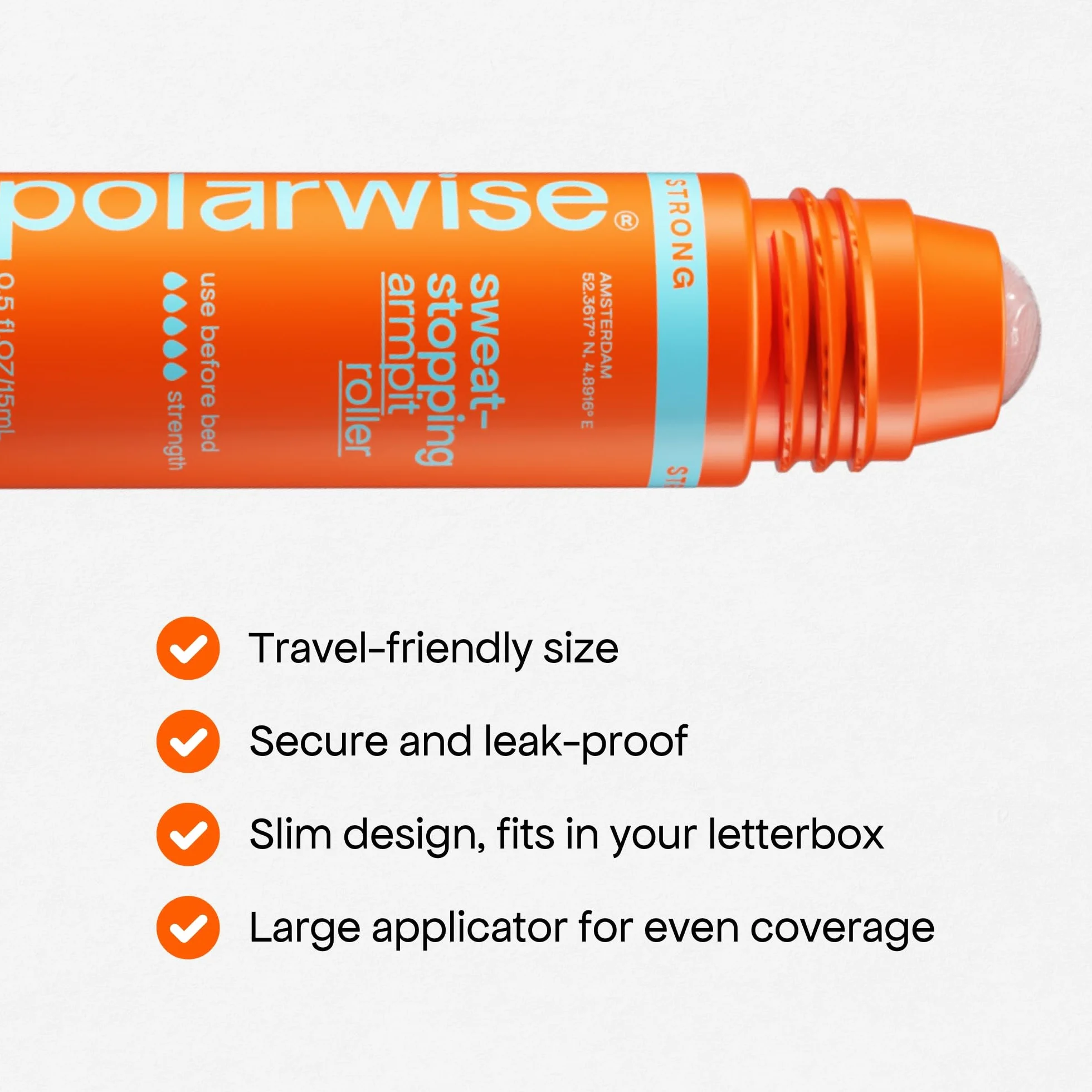 Polarwise Strong Roller Bundle – Rodillo antitranspirante antitranspirante contra la sudoración excesiva – Protección eficaz contra el sudor de las axilas – Más que un desodorante – 30 ml