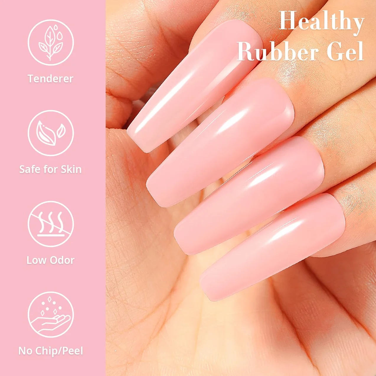 Nicedeco Base Rubber para Uñas Esmaltes Semipermanentes en Gel UV/LED Soak-Off 15ML
