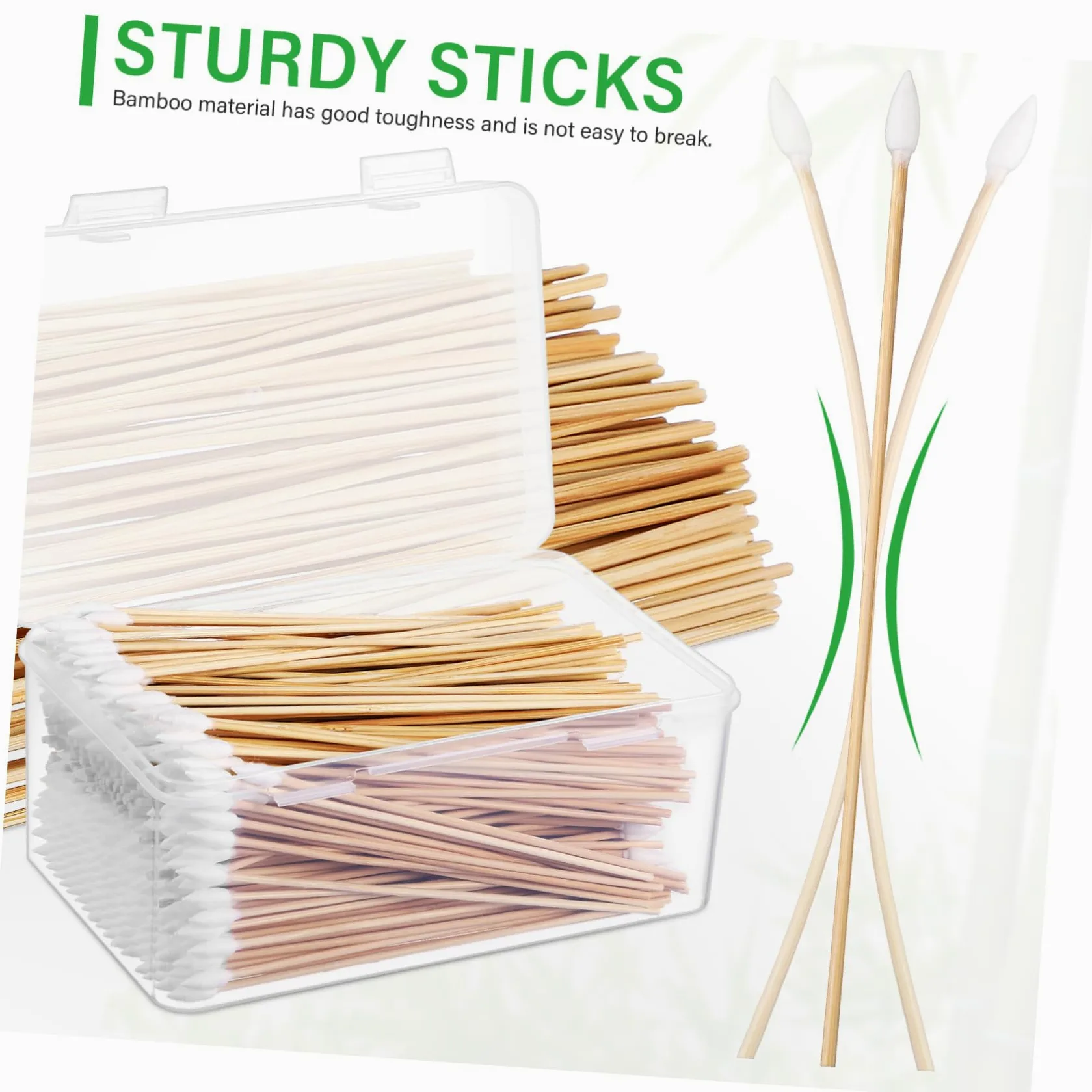 Palillos Aplicadores De Maquillaje Hisopos De Algodón Para Oídos Hisopos Limpiadores Para Fines Cosméticos Puntas Para Baño Uñas De Oídos Puntas Para Remover 500 piezas*4