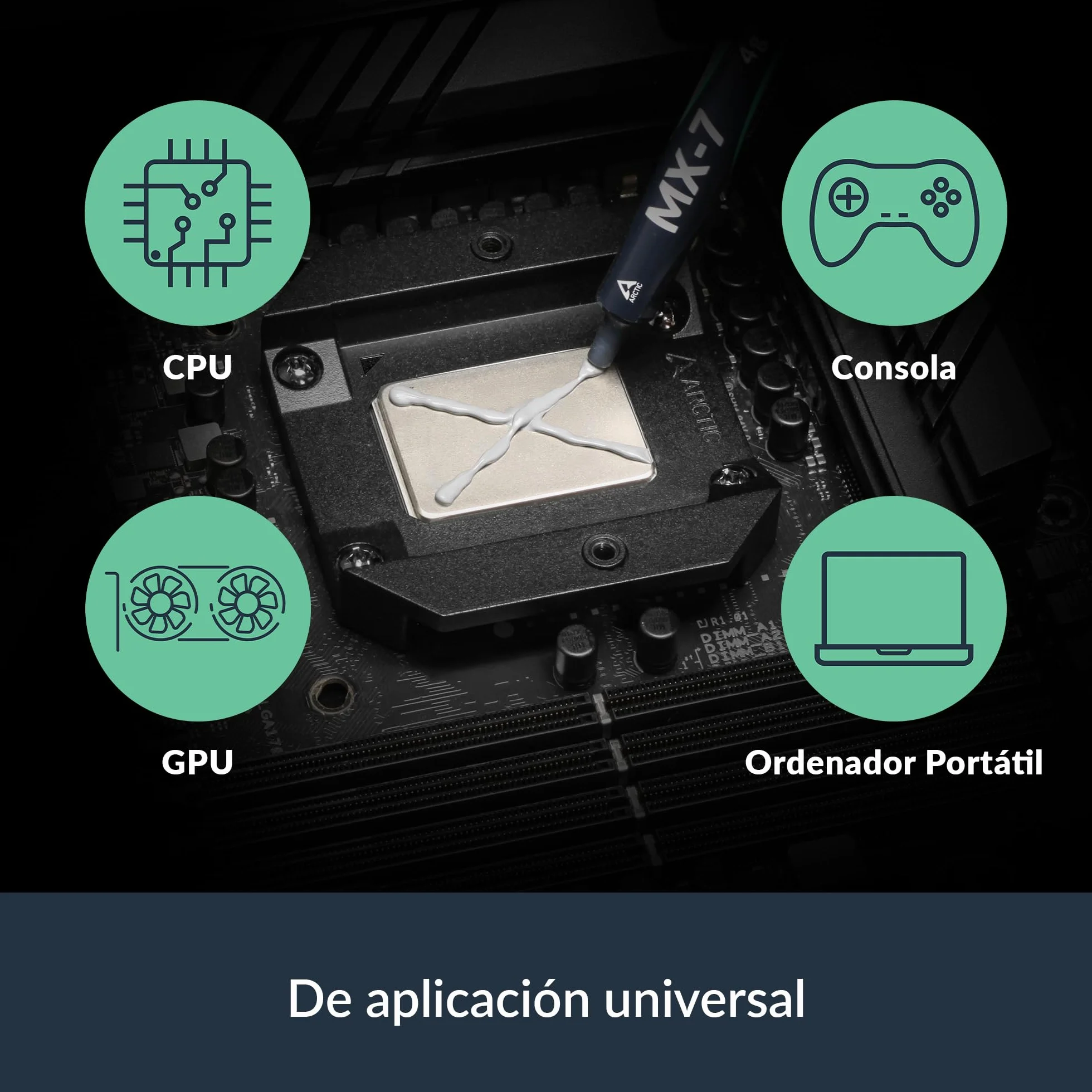ARCTIC MX-7 Pasta térmica de alto rendimiento 4 g con MX-Cleaner para CPU GPU consolas portátiles
