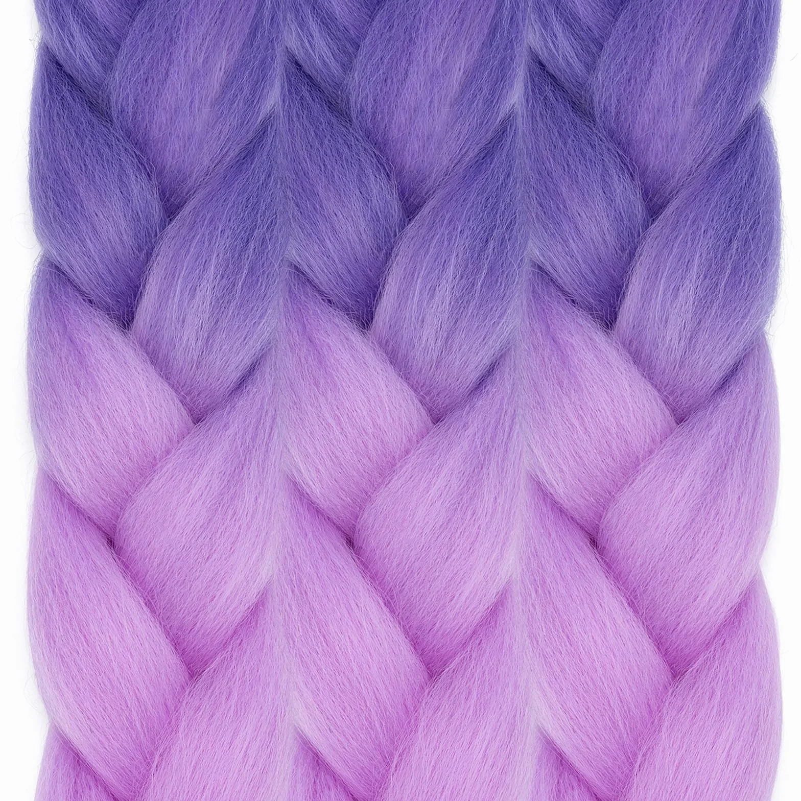 TESS Extensiones de Pelo para Trenzas Africanas Morado Oscuro y Lavanda 1 Paquete 100g Jumbo Braid