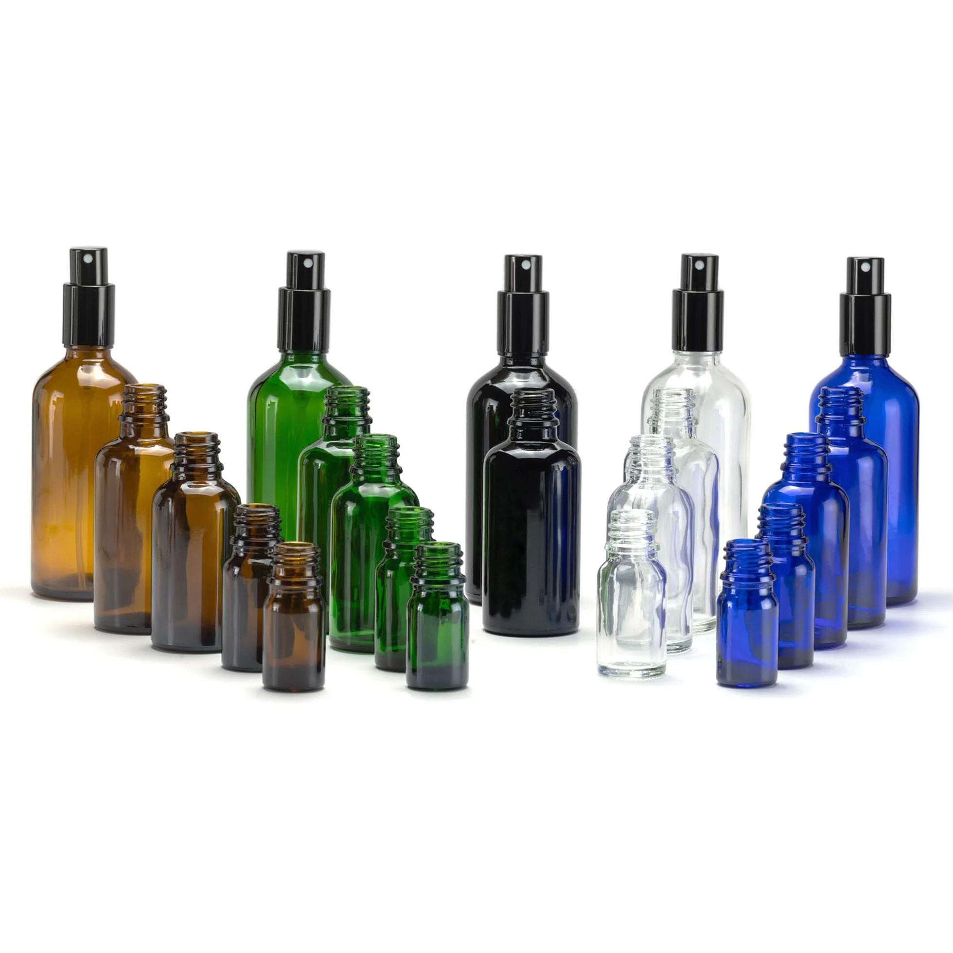 YIZHAO Ambar Pulverizador Cristal 30ml Glass Spray Bottles Atomizador 6Pcs