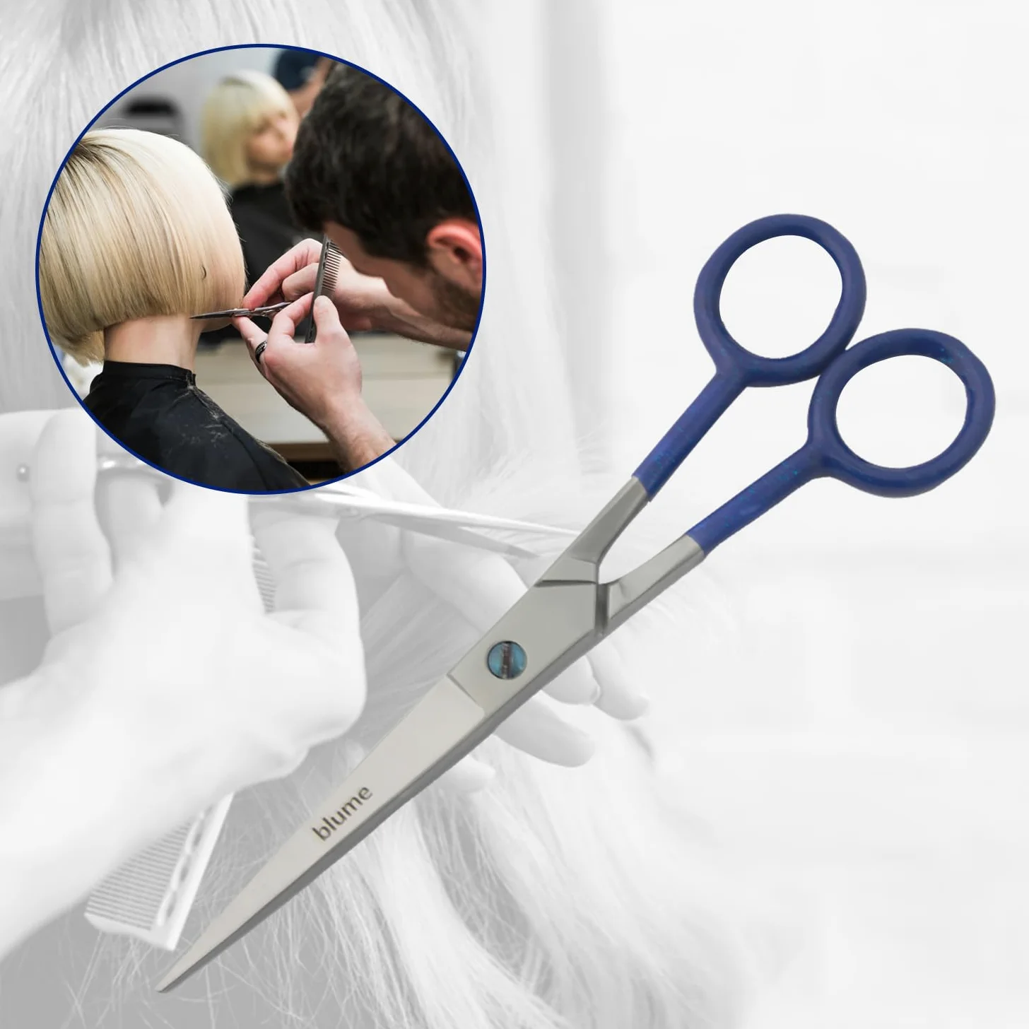 Tijeras de corte de pelo, peluquería, peluquería, peluquería, peluquería, tijeras de acero inoxidable para hombres, mujeres y niños, corte de pelo profesional, súper corte, agarre de PVC, acero