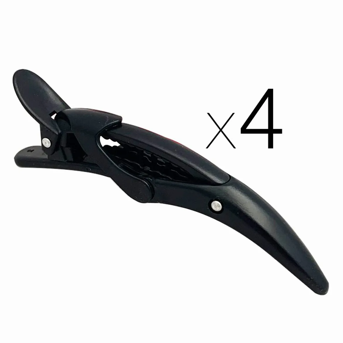 Juego de 24 paquetes de 4 Pinzas de Peluquería,Pinza de Pelo Negra para peluquería,Pinzas de sección fija,Pasadores de pelo de salón para mujeres y niñas, Mango Antideslizante - 11.5 x 1.5 cm