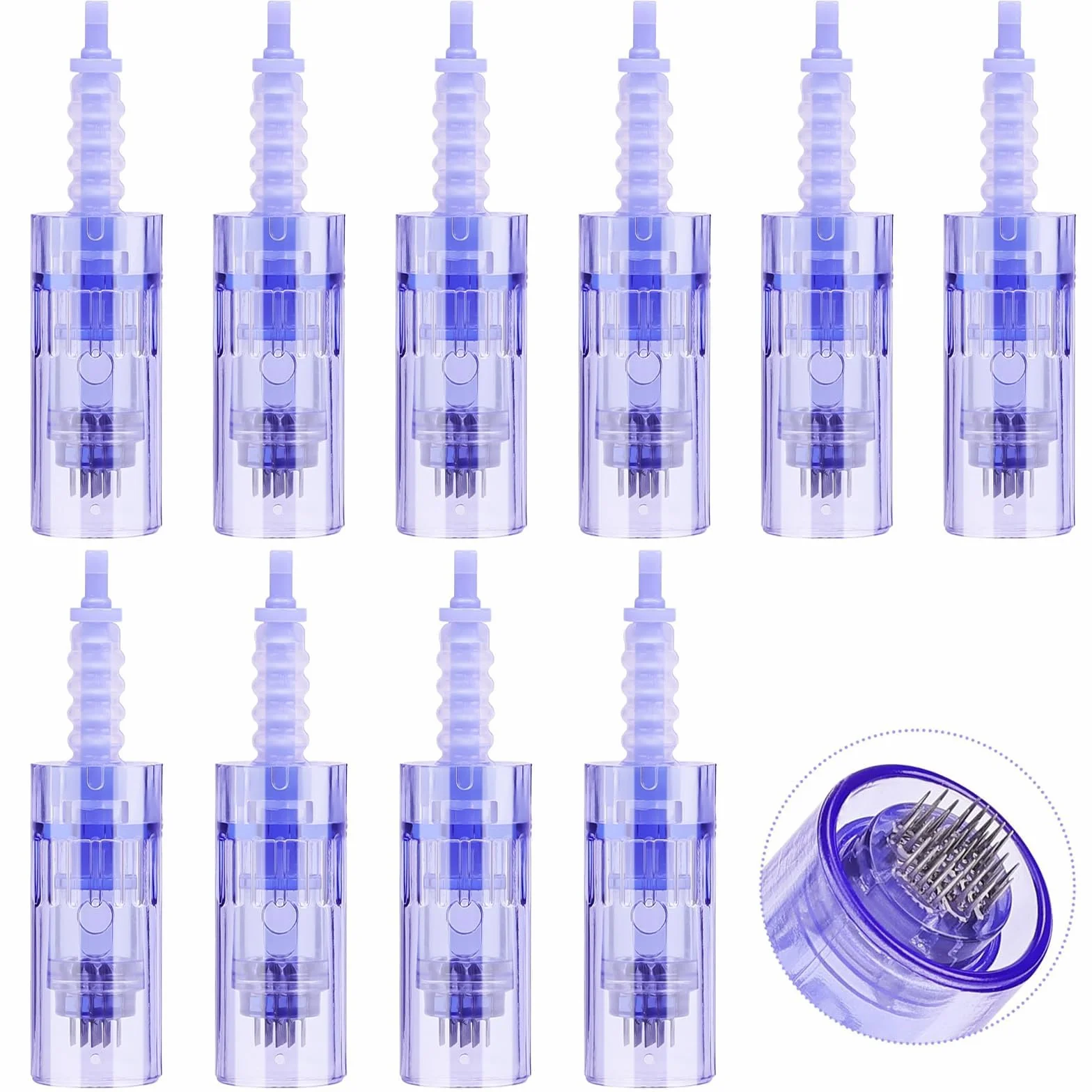 36 Pin Microneedling Dermapen Agujas de repuesto Puntas Ranura para cartucho, Bajonett Port, 10 piezas