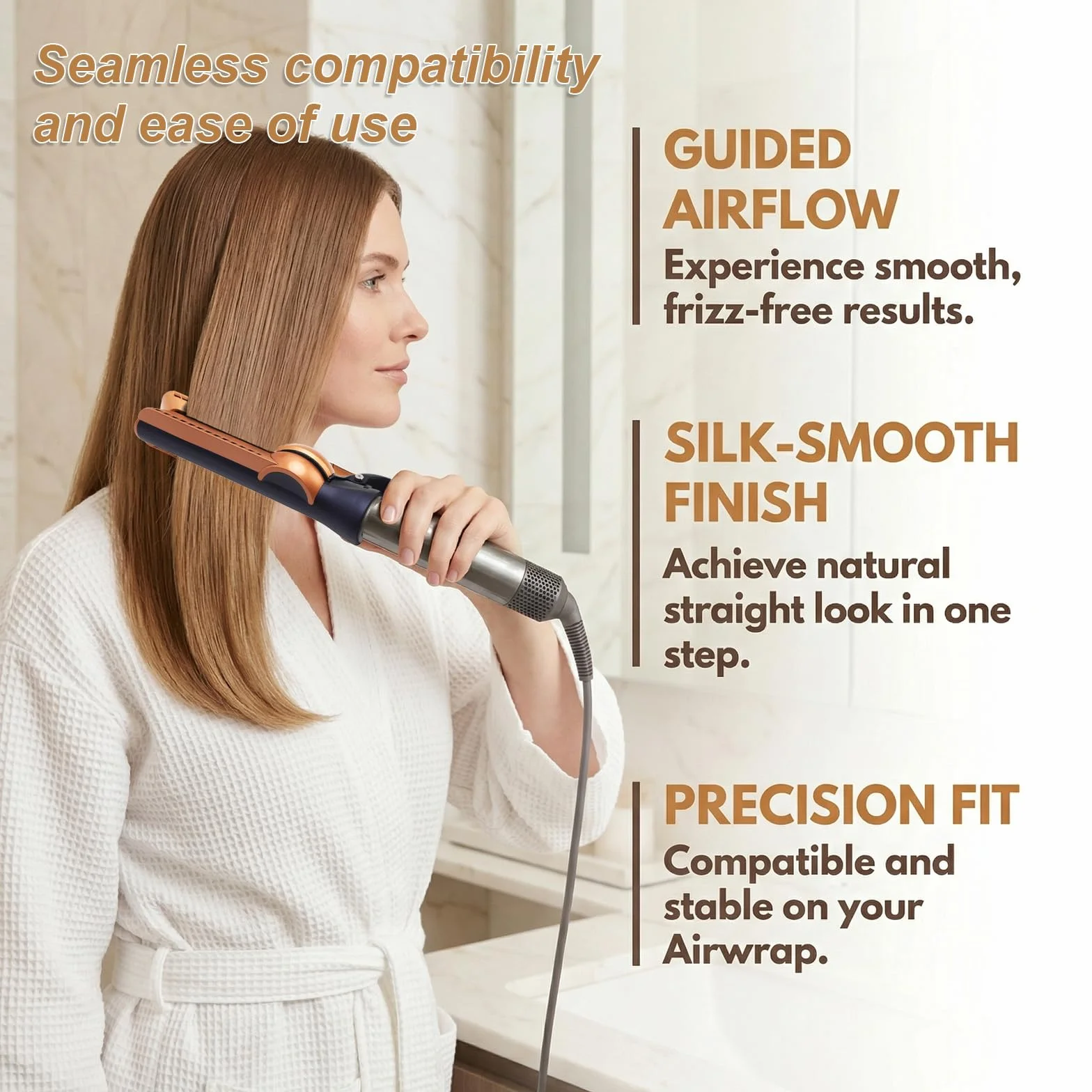 Dyson Airflow Accesorio para alisar el pelo Airwrap HS01 HS05 HS08 tecnología de aire frío