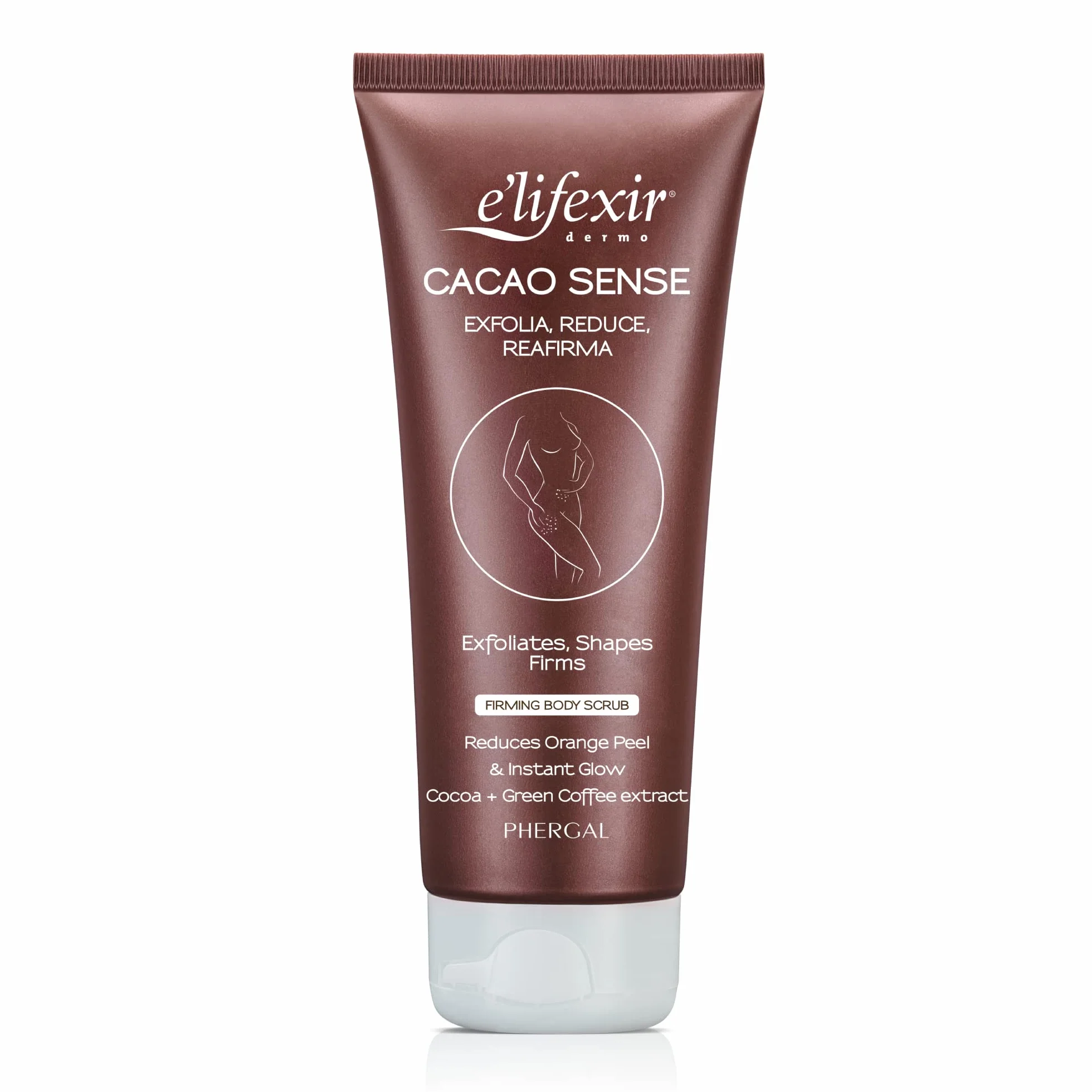 Elifexir Cacao Sense Exfoliante Corporal Reductor y Reafirmante 200 ml