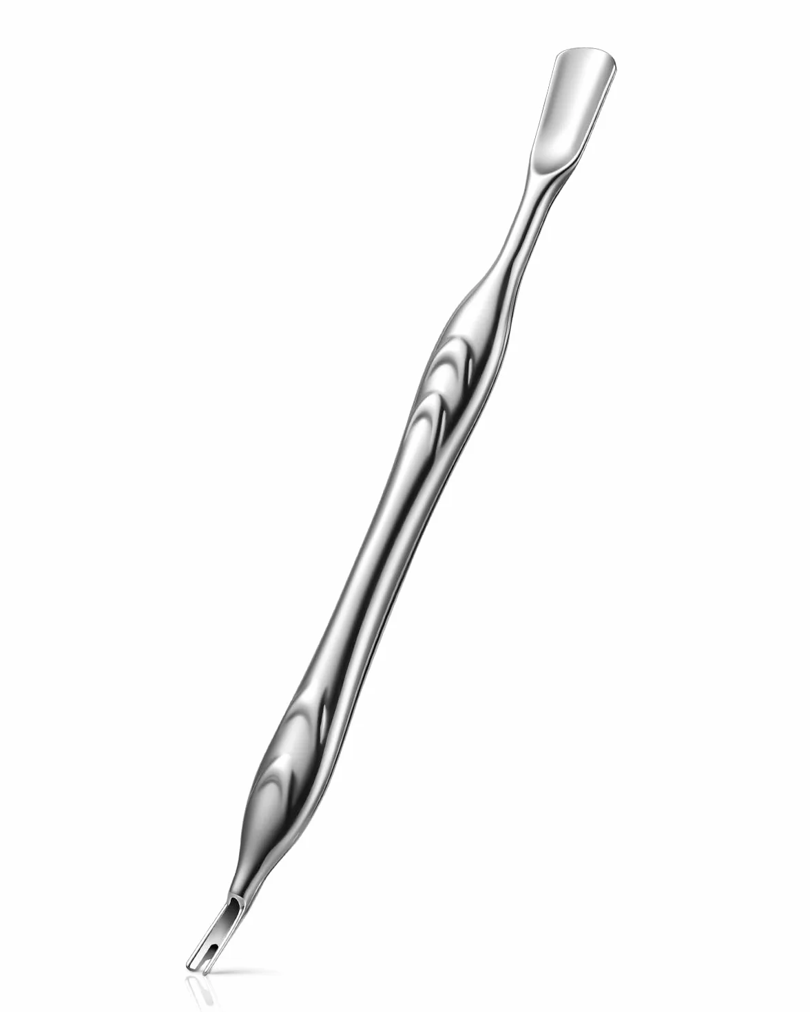 FERYES Corta Cutículas 2 en 1 Acero Inoxidable Herramienta Manicura Pedicura Plateado