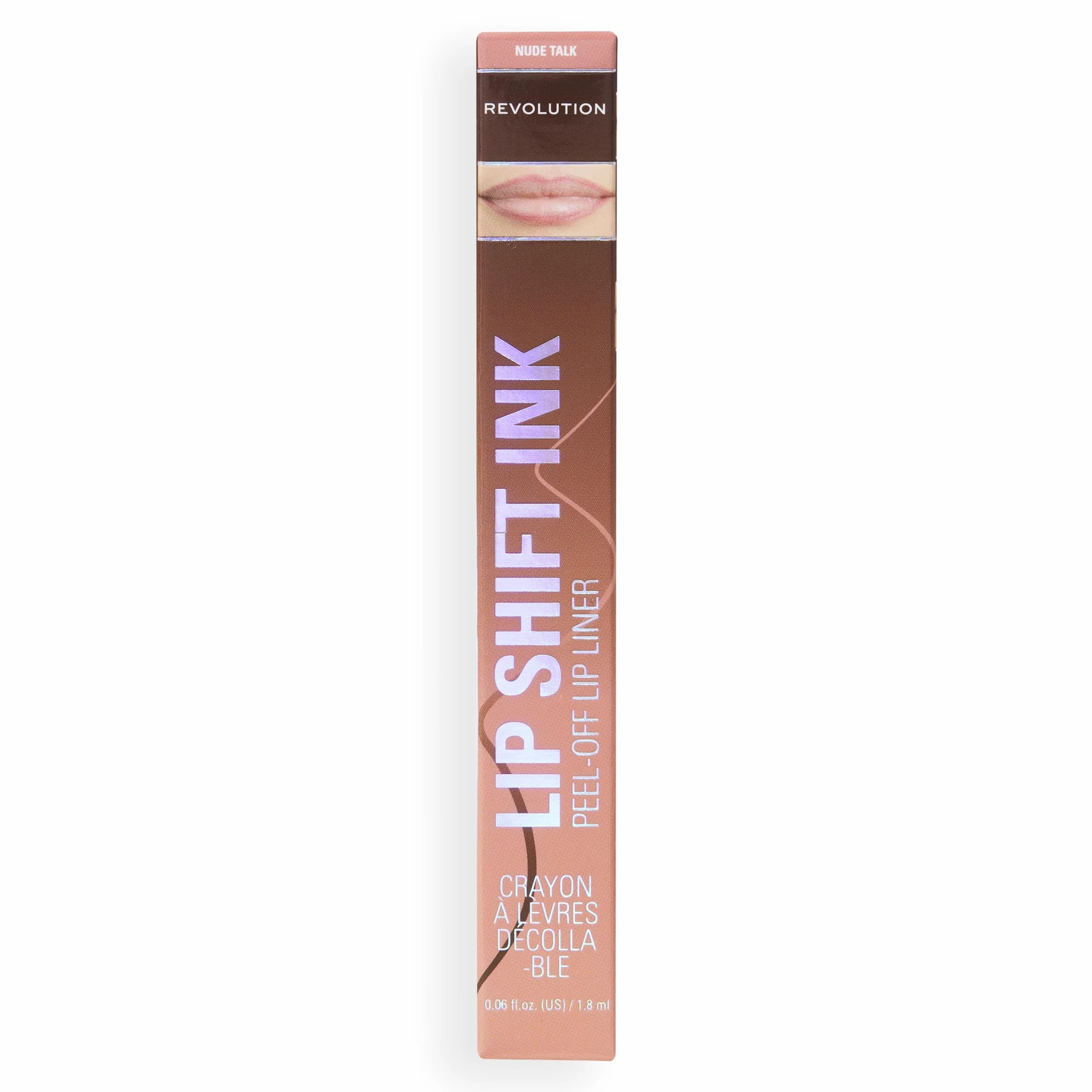 Revolution Lip Shift Ink Peel Off Lip Liner Stain - Nude Talk - 1,8 ml - Delineador labial mate vegano