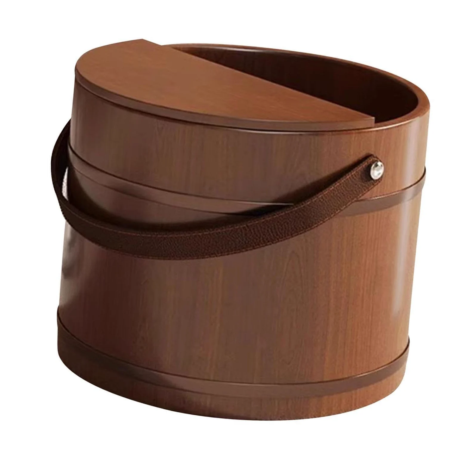 Lavabo de Para madera para remojo de pies. Lave sus pies cómodamente con este cubo para pediluvio. Relajación diaria en casa con asa. Lavabo Para madera para remojo y pedicura.