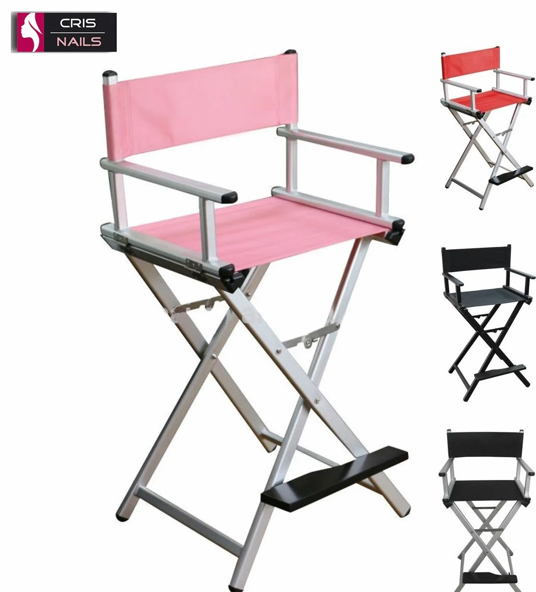Silla de Maquillaje Portátil de Aluminio para Peluquería y Estética