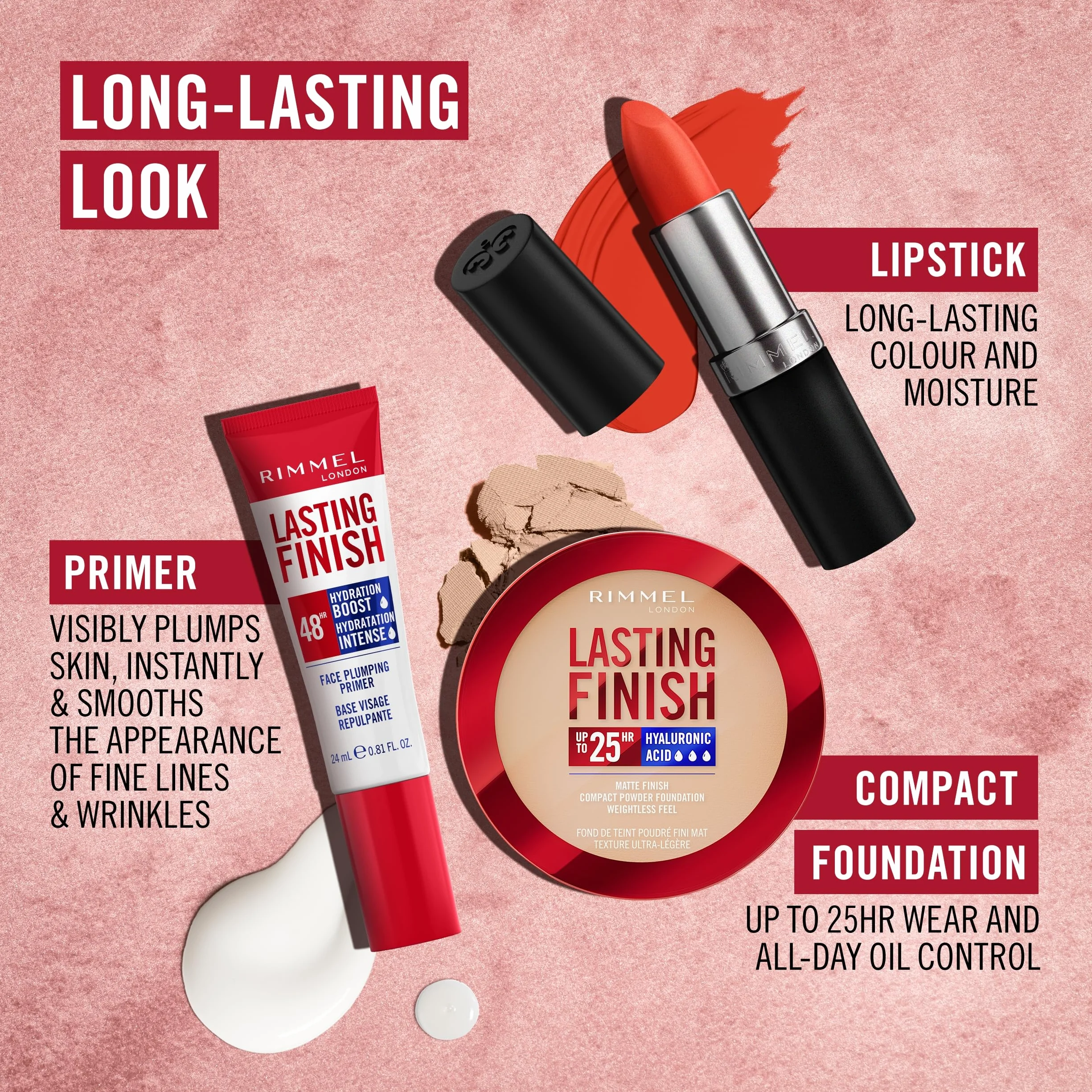 Rimmel London Lasting Barra de Labios Tono 8 Dusty Rose 4 g