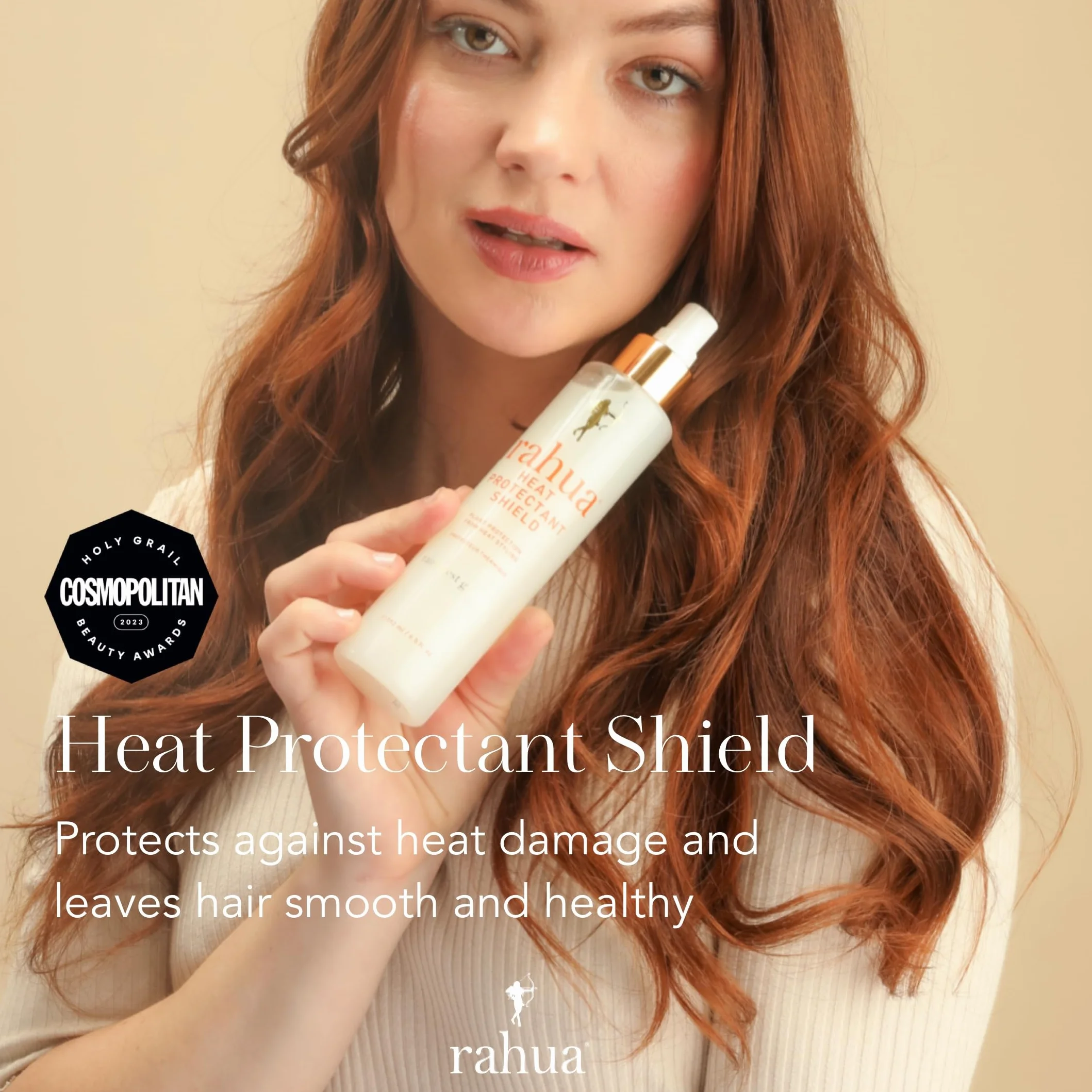 Rahua Heat Protectant Shield 193 ml/6.5 FlOz, pulverización múltiple formulada que protege contra el calor, el aerosol de protección de calor liviano enriquecido con vitamina E de aloe vera queratina