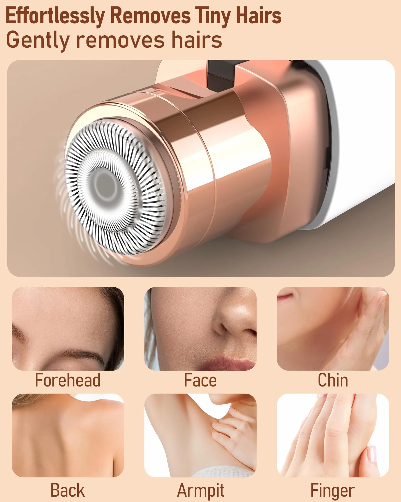 Rasuradora Facial Mujer recortadora de cejas electrica: iFANZETECH Rasuradora Facial Electrica Eliminar el Vello sin Dolor con Luz Smartlight Labio Superior, Barbilla, Mejillas y Cejas Regalo Mujer