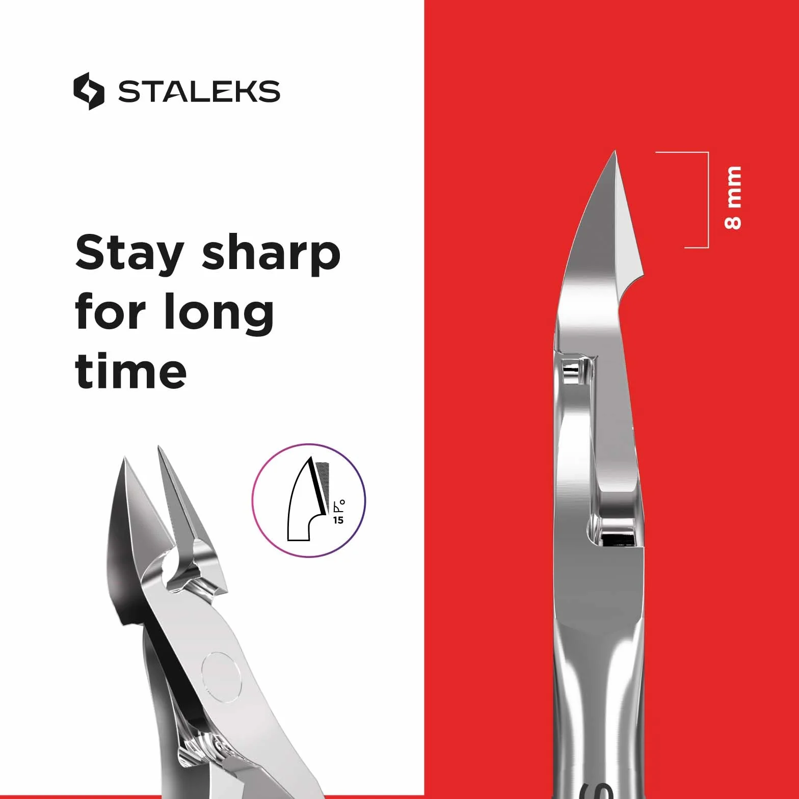 STALEKS Classic 10 Alicates para cutículas 8 mm NC-10-8