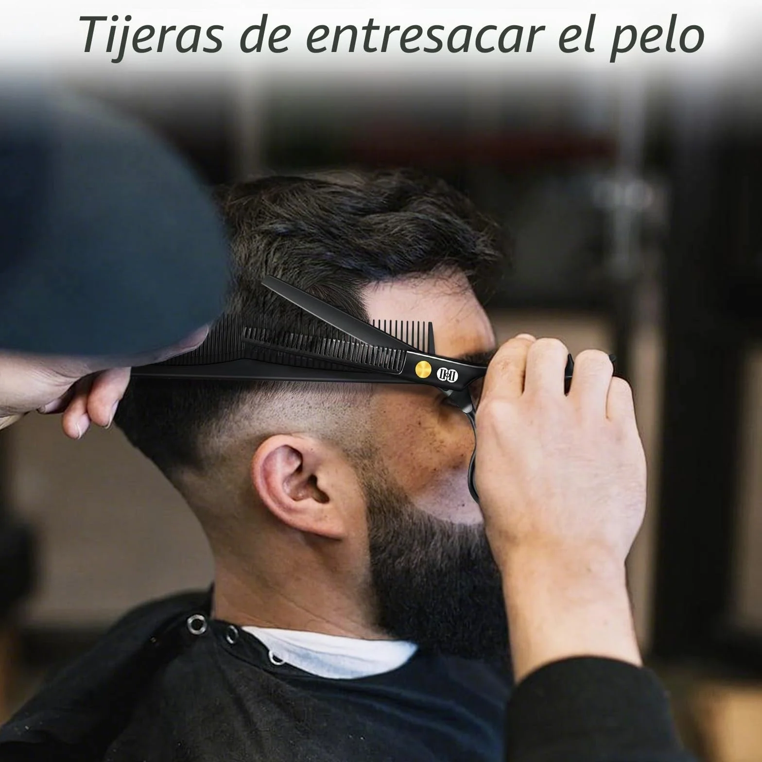 Tijeras Peluqueria Profesional 6,7 Pulgadas Cortar Entresacar Pelo Negro
