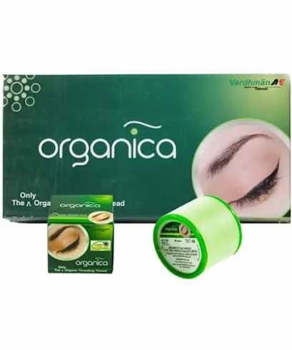 8 bobinas orgánicas antibacterianas para cejas, hilos de algodón orgánico para depilación facial, extra suaves y fuertes
