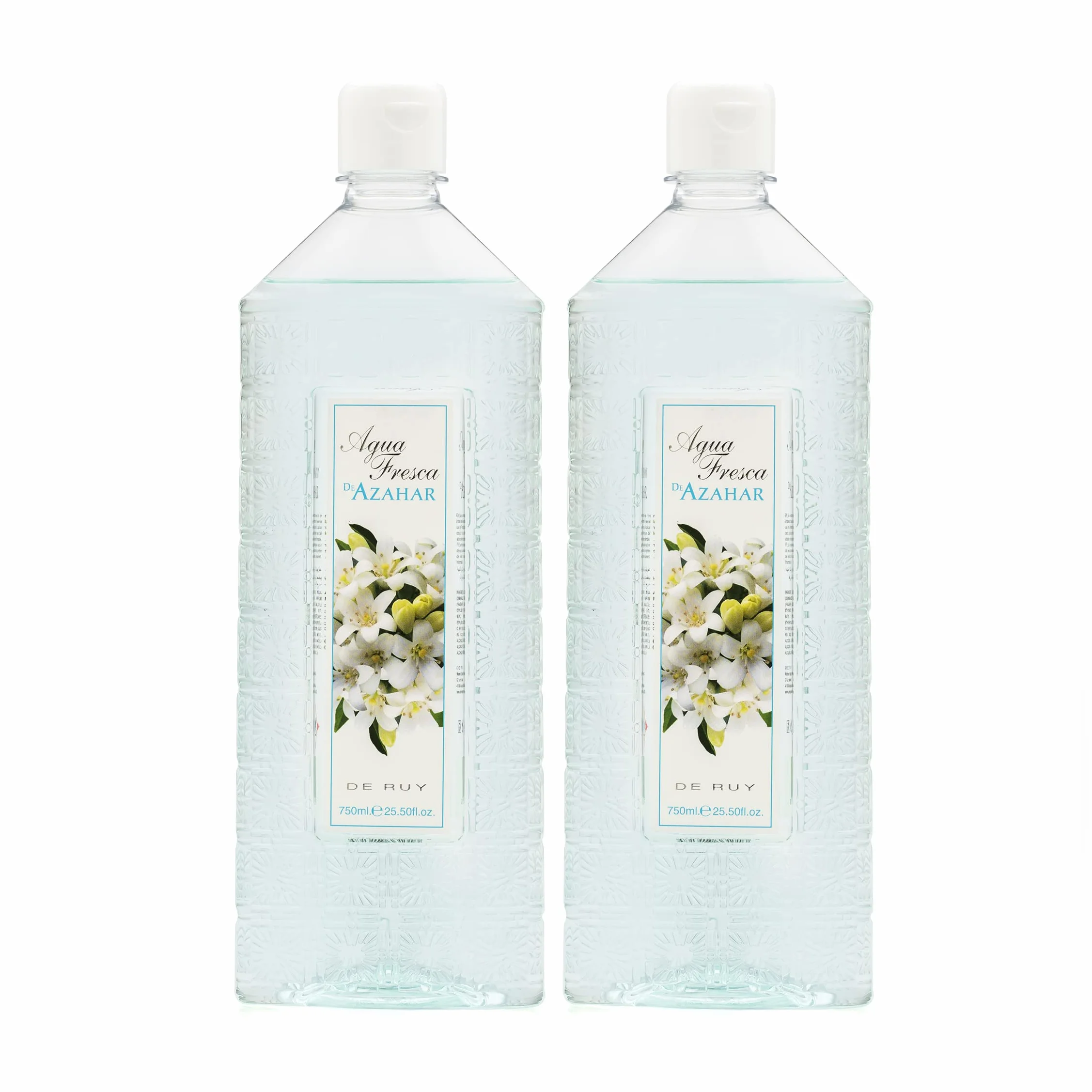 AGUA FRESCA DE RUY Azahar Pack 2 x 750 ml Eau de Toilette Unisex Colonia Hombre y Mujer Fragancia Cítrica y Floral