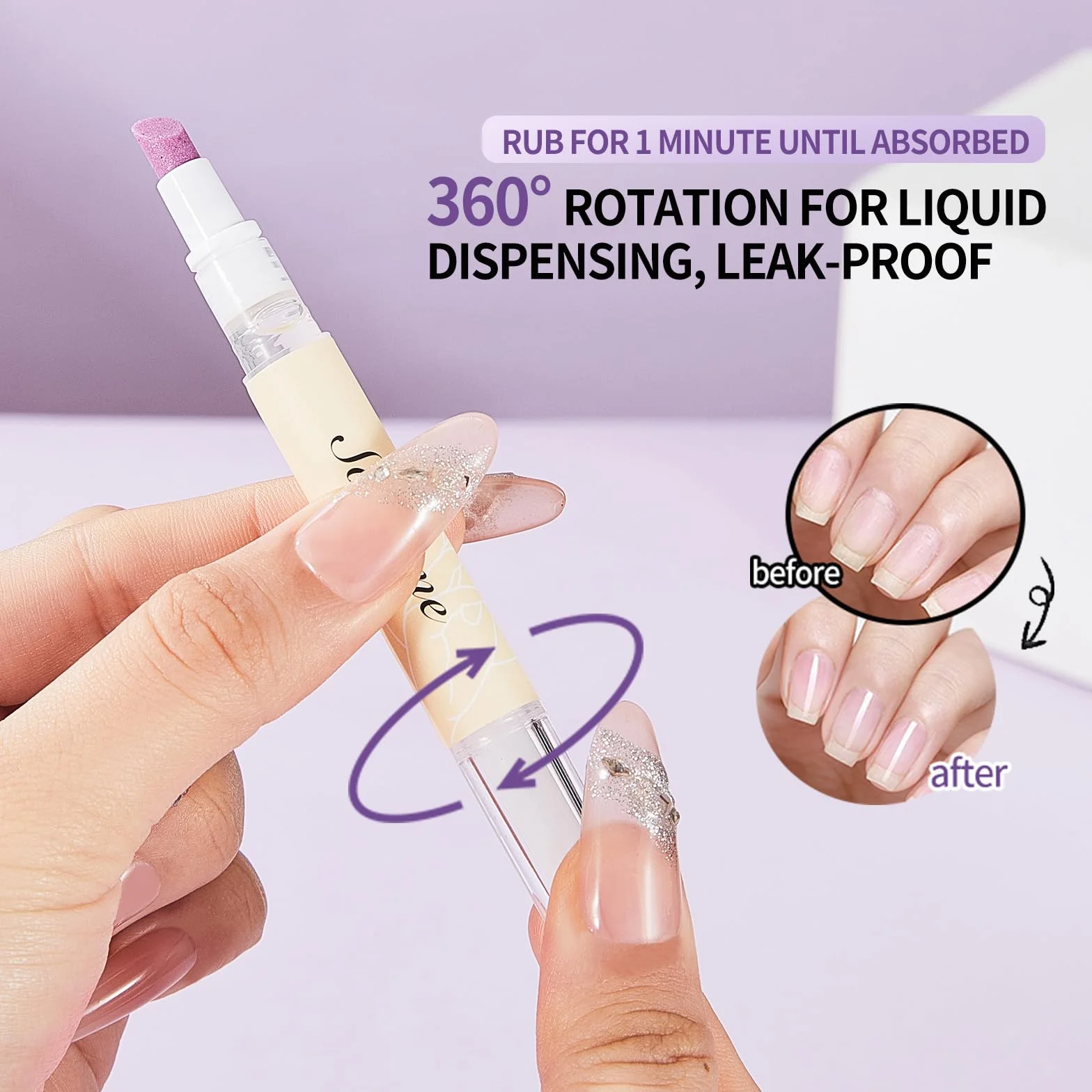 Removedor de cutículas de cerámica 45° 2 en 1 exfoliante hidratante 2 ml