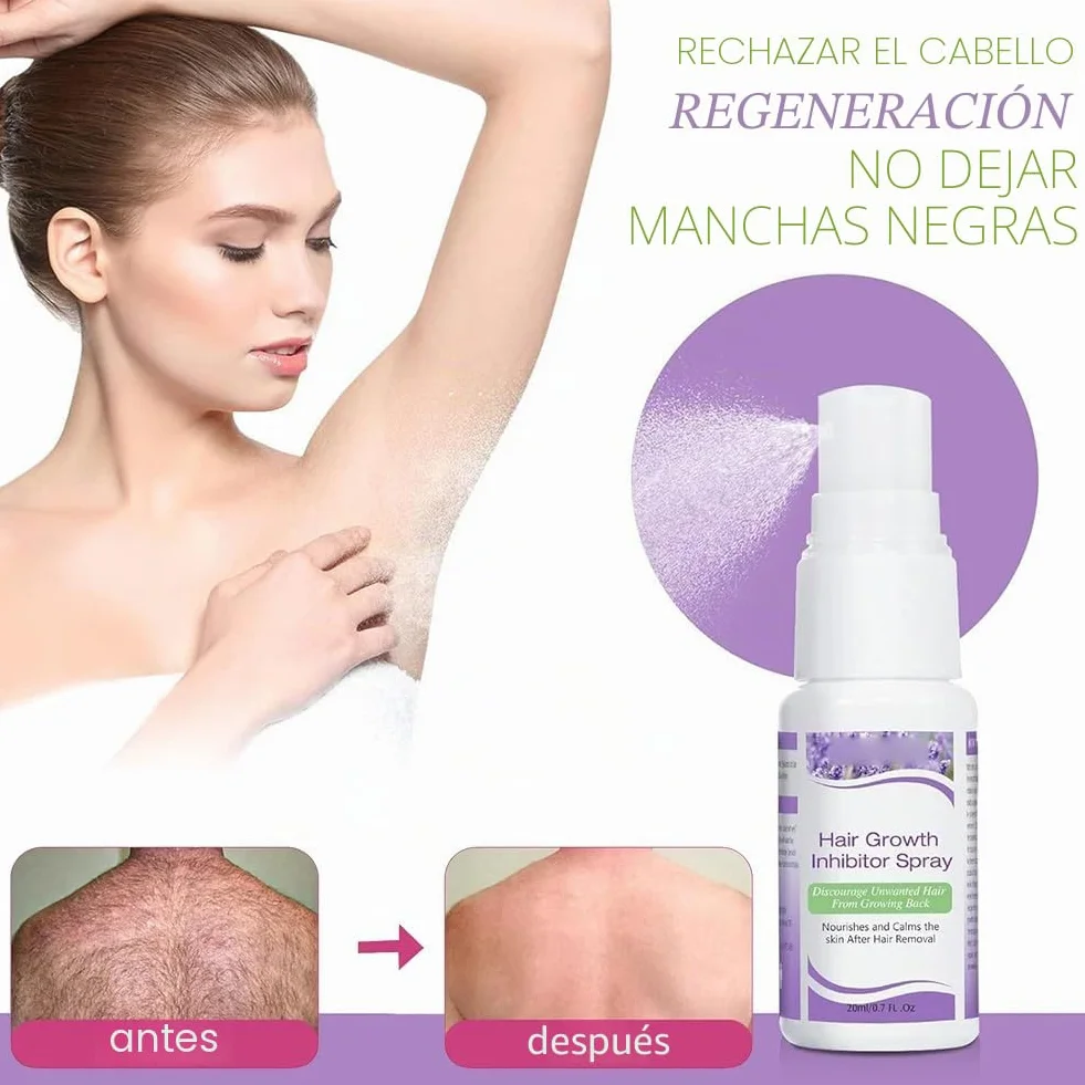 Spray Depilatorio Inhibidor del Crecimiento del Cabello, 20 ml