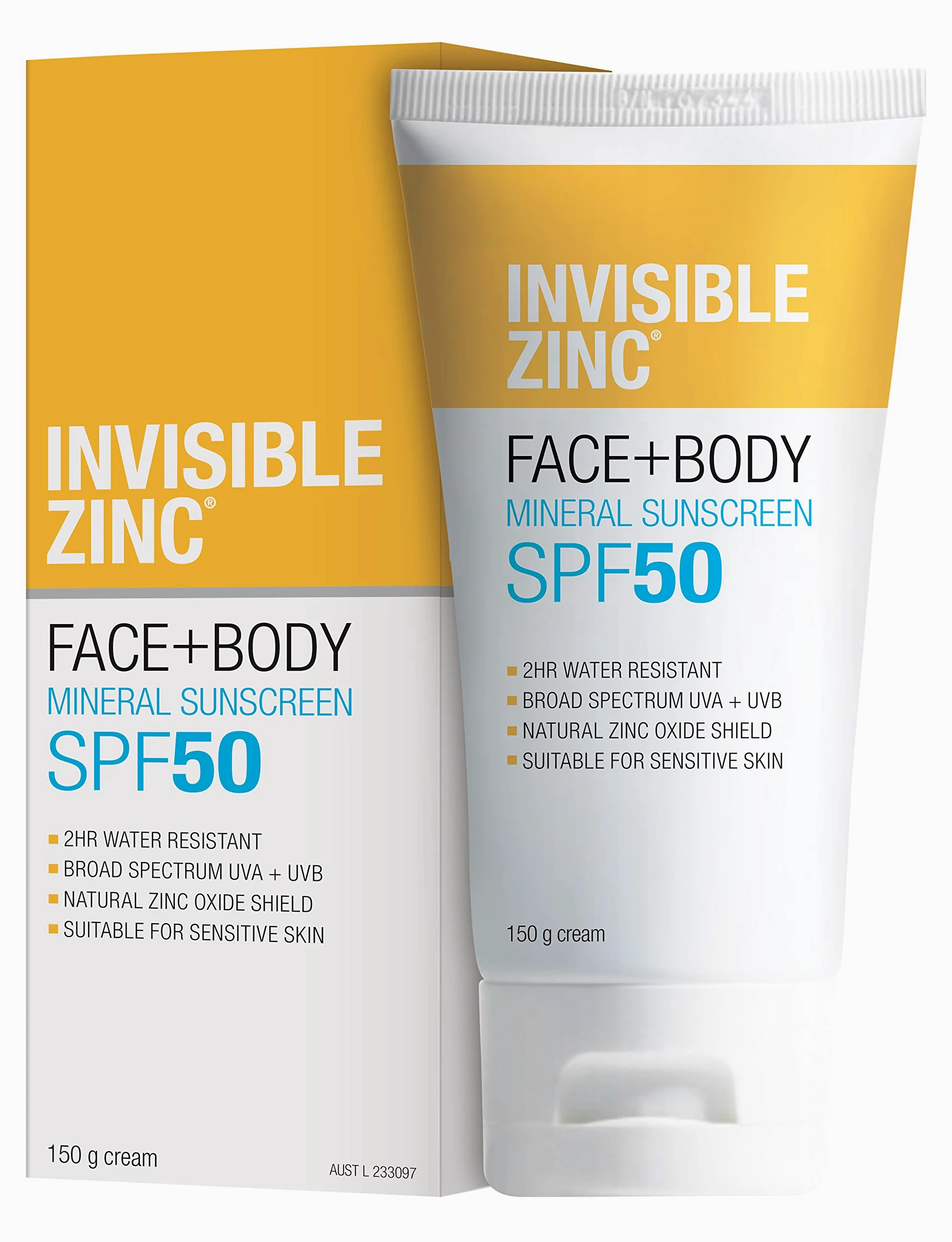 Zinc invisible – Protector solar cara + cuerpo SPF 50 UVA – UVB (150 g/5.29 oz)