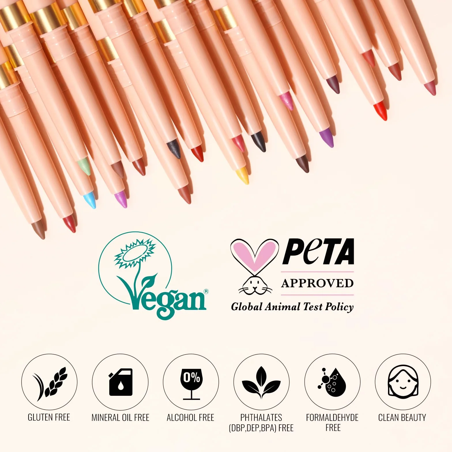 OULAC Lip Liner Dusty Rose Waterproof 24H Longwear Matte Vegan (L01)