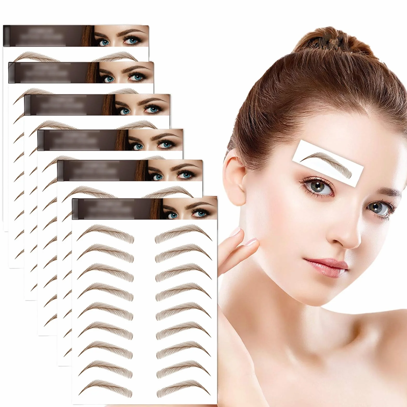 4D Tatuajes de Cejas Impermeables 77 Pares Marrón