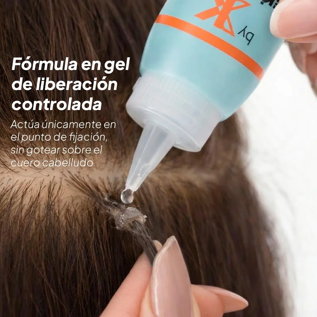 Gel Solvente para Eliminación de Cola de Queratina Extensiones de Cabello 100 ml