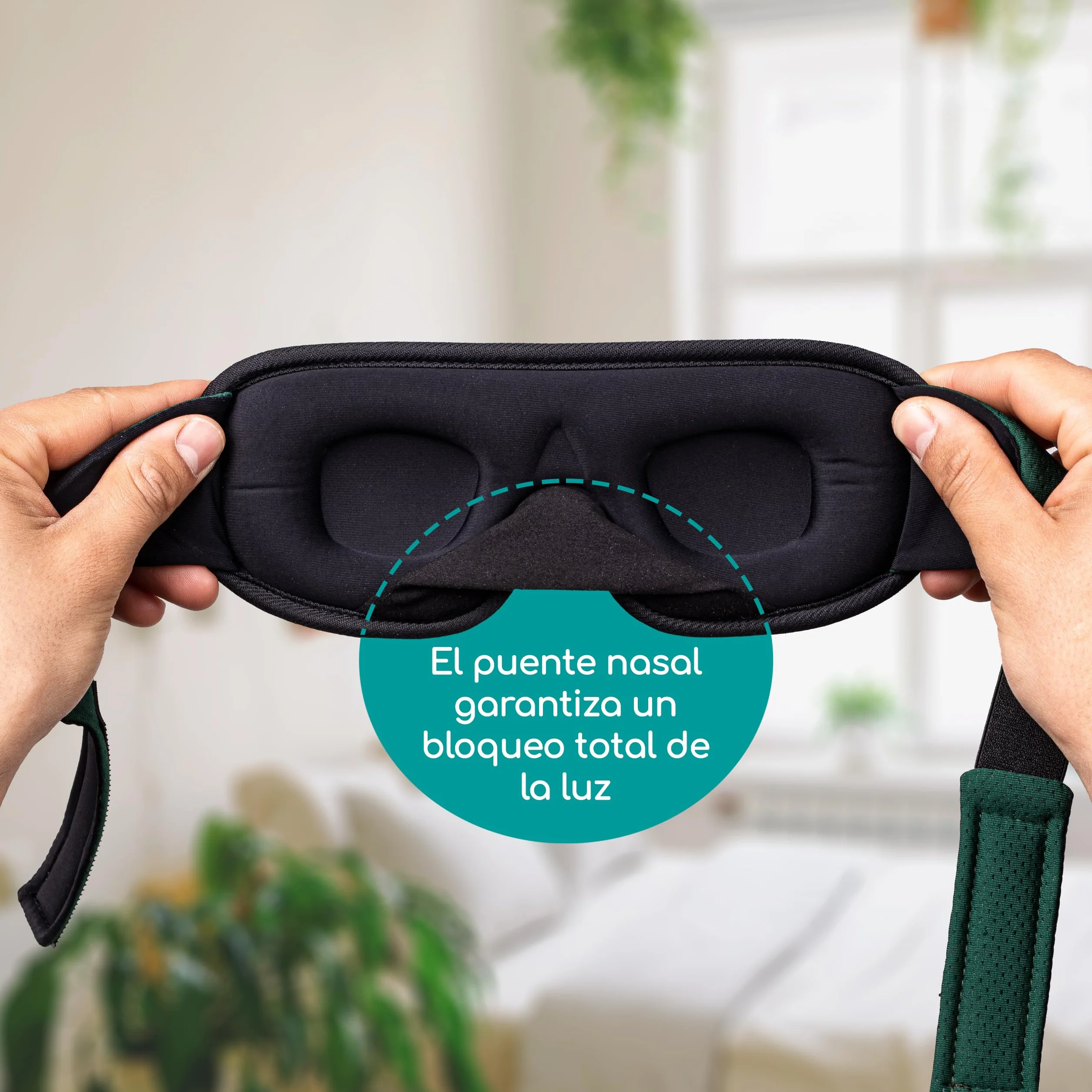 Antifaz para Dormir 3D Oscuridad Total 4pc, Ajustable de Malla Transpirable para Mujer y Hombre