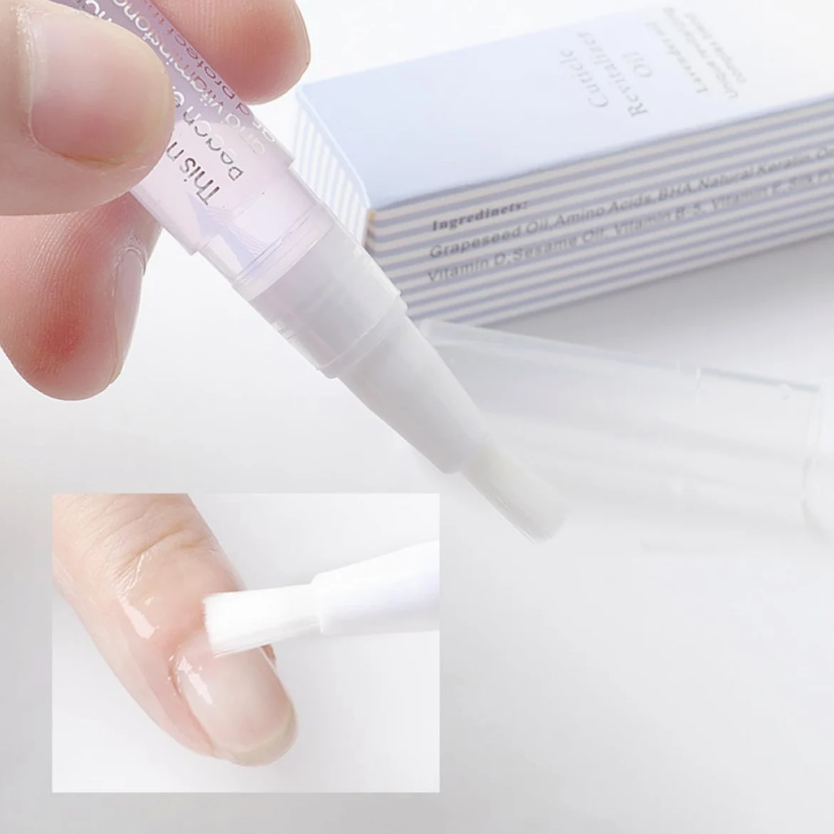Lápiz para Cutículas de Manicura Aceite Nutritivo, 10 Unidades, Repara Uñas Ásperas, Portátil para Uso en Salón de Manicura Casa Varios estilos