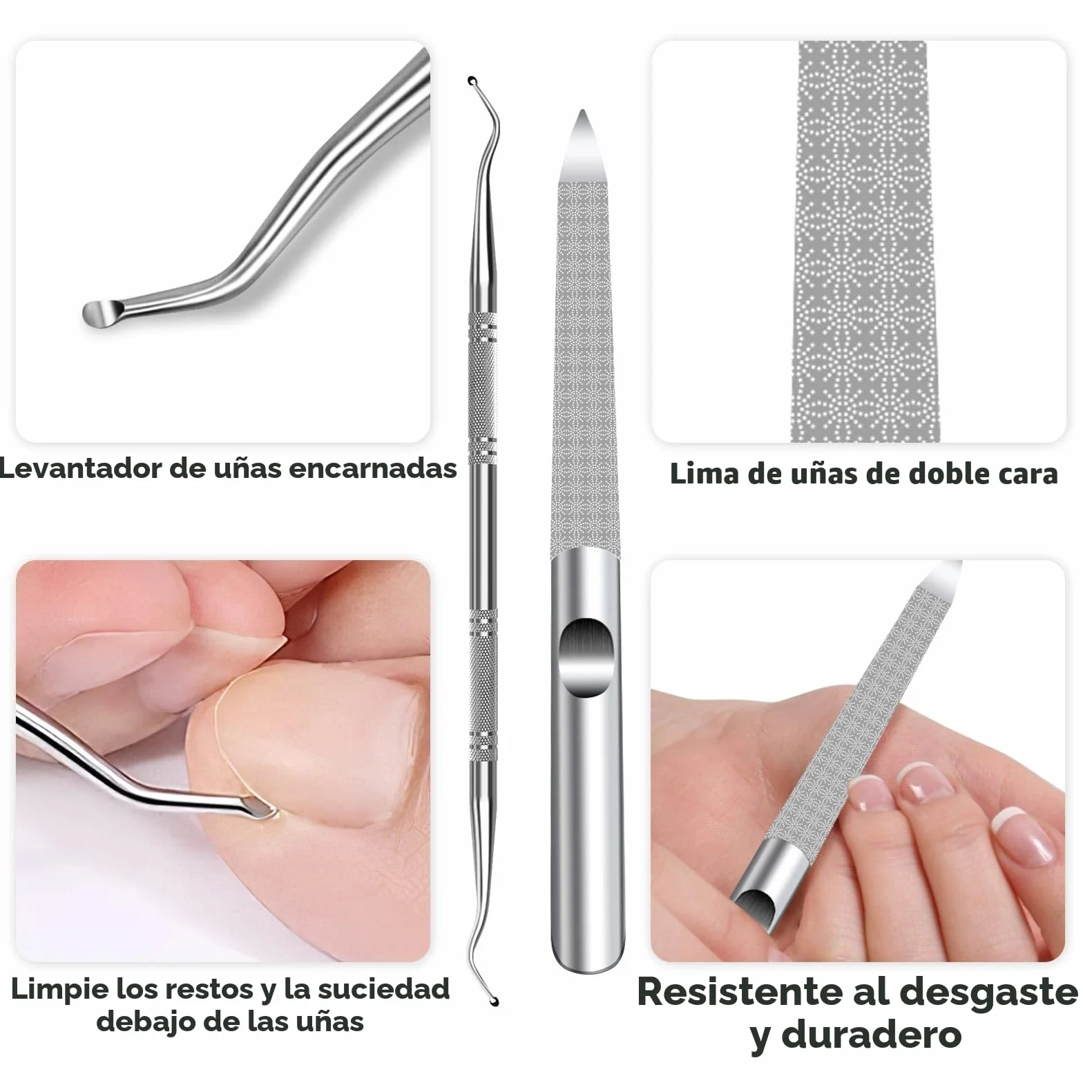 Cortaúñas para personas mayores, uñas gruesas 16 mm/37 mm, apertura ancha, mango largo, inclinado 45 grados