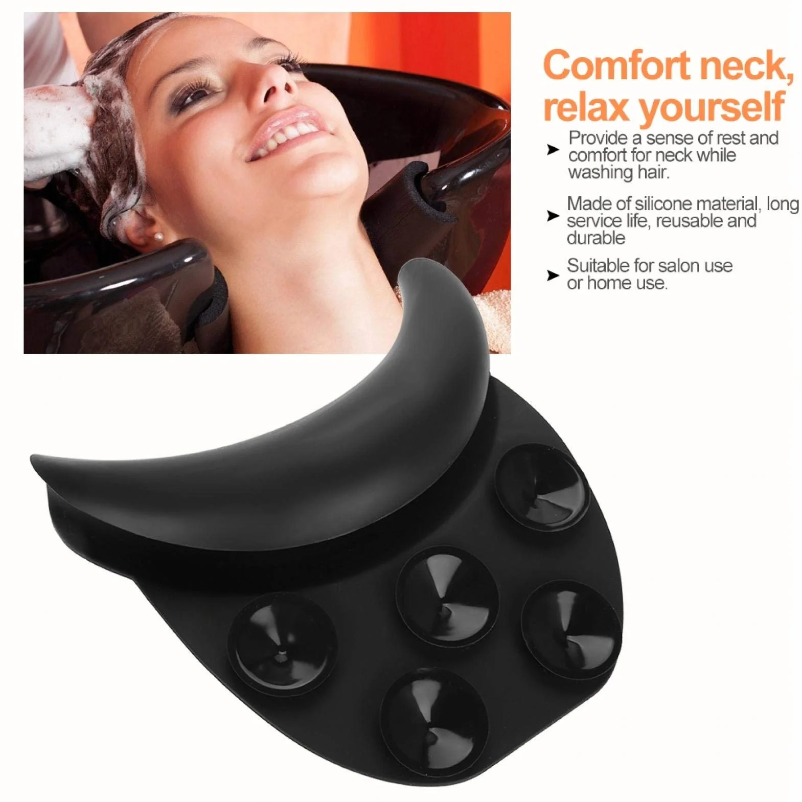 Cojín de lavado de cabello portátil de silicona para champú