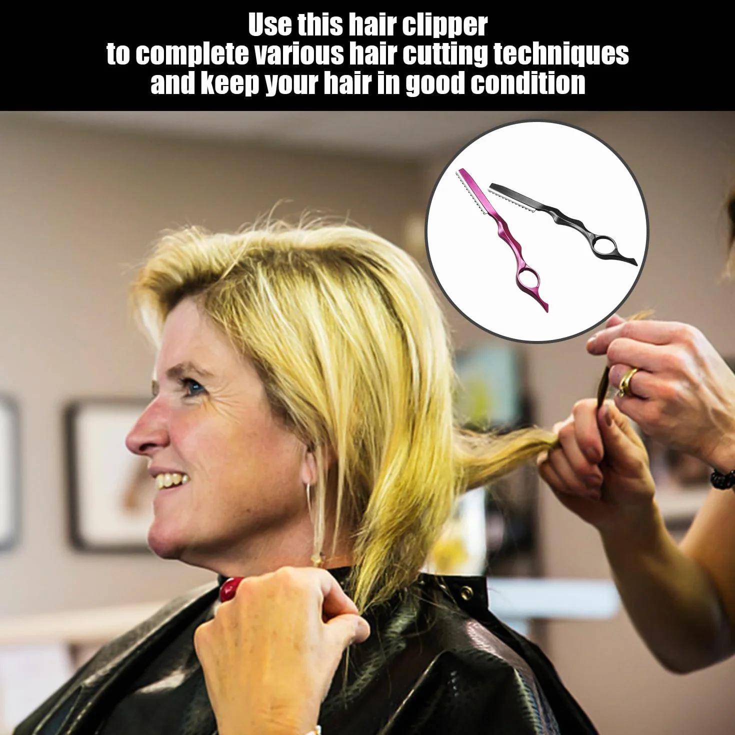 Cuchillo Para El Cabello, 2 Piezas, Peluquería Duradera, Herramientas De Corte