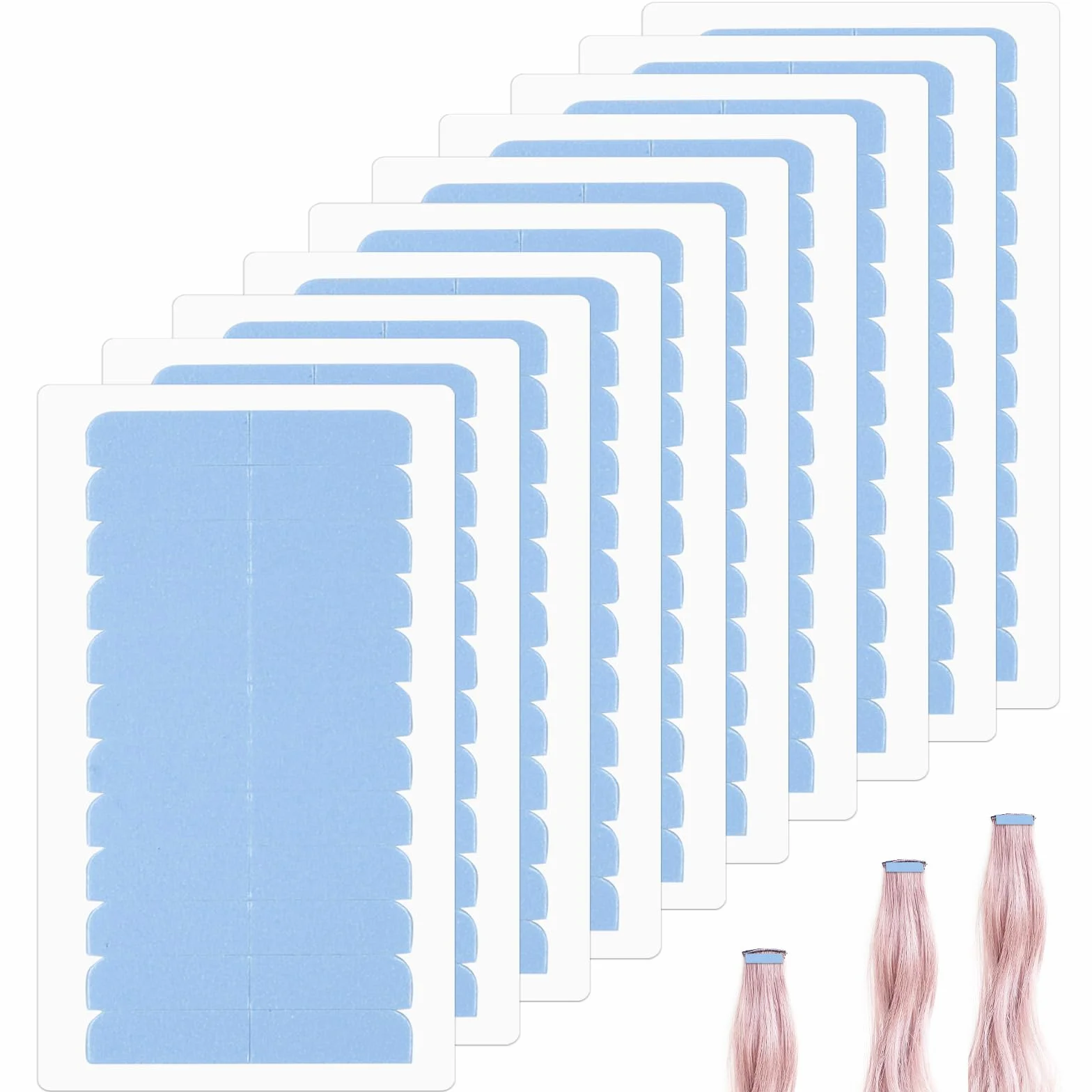 Cinta adhesiva de repuesto para extensiones de cabello, 120 unidades, doble cara, para cabello humano