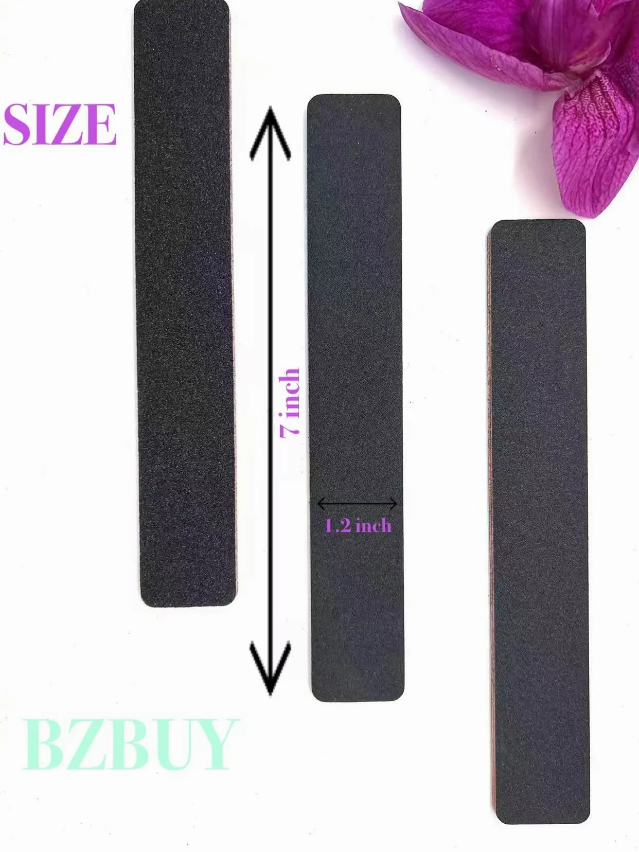 Lima de uñas Jumbo 10 piezas profesional de doble cara grano 100/180 limas de uñas Junta de esmeril Zebra manicura pedicura herramienta y limas de uñas