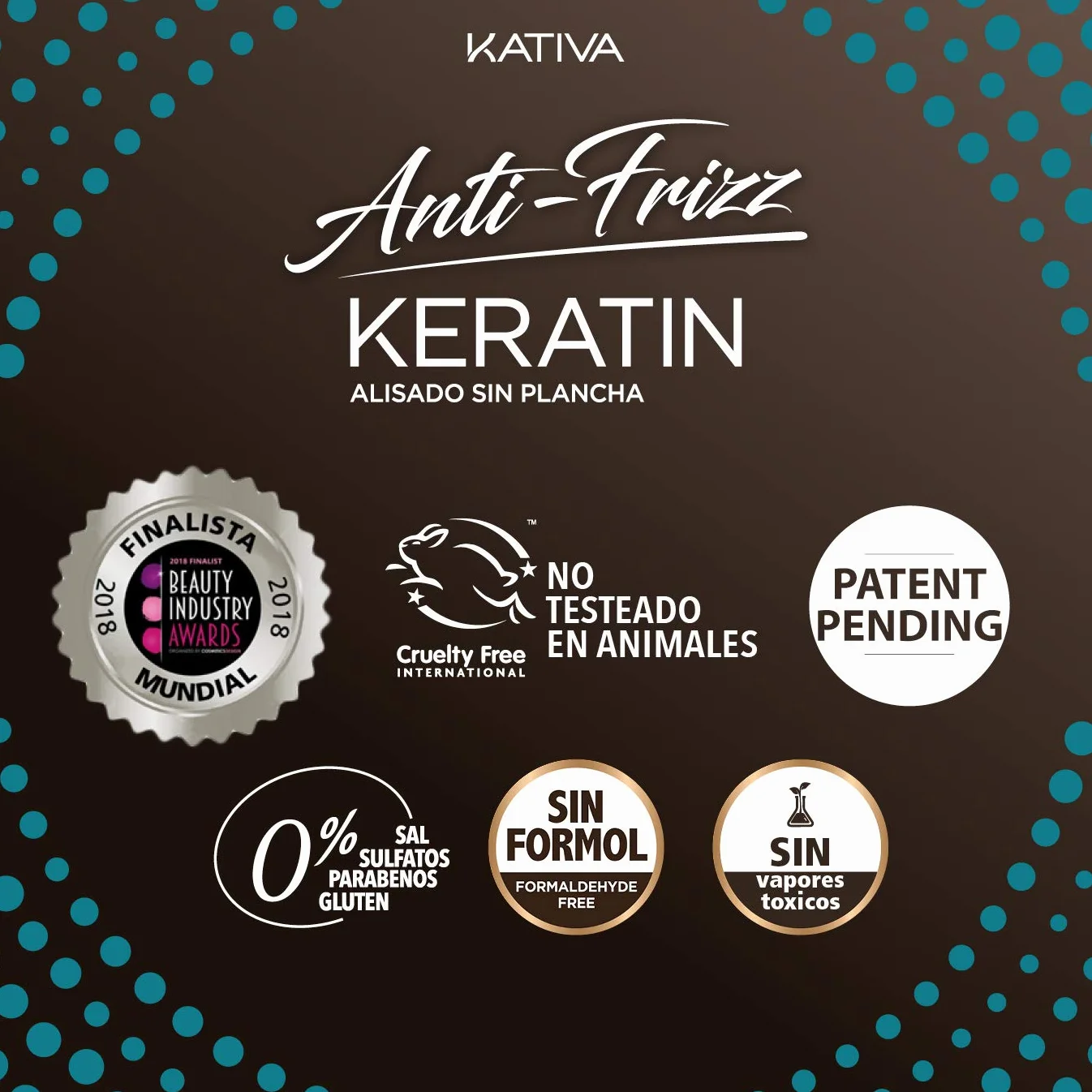 KATIVA Keratin Anti-Frizz Alisado Sin Plancha Repara Puntas 200 g