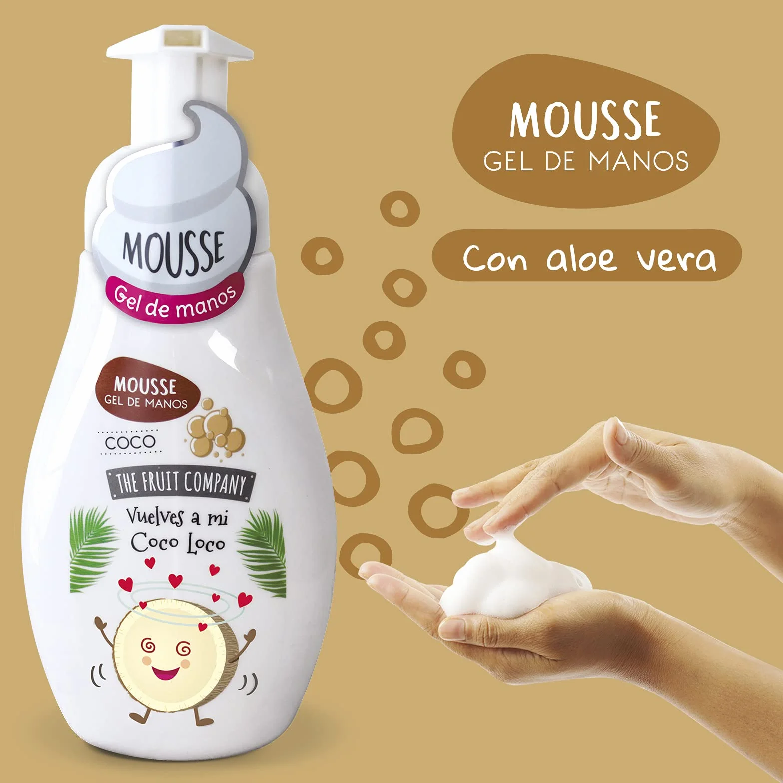 The Fruit Company Jabón de Manos Espuma Mousse Coco 250 ml 4 ud