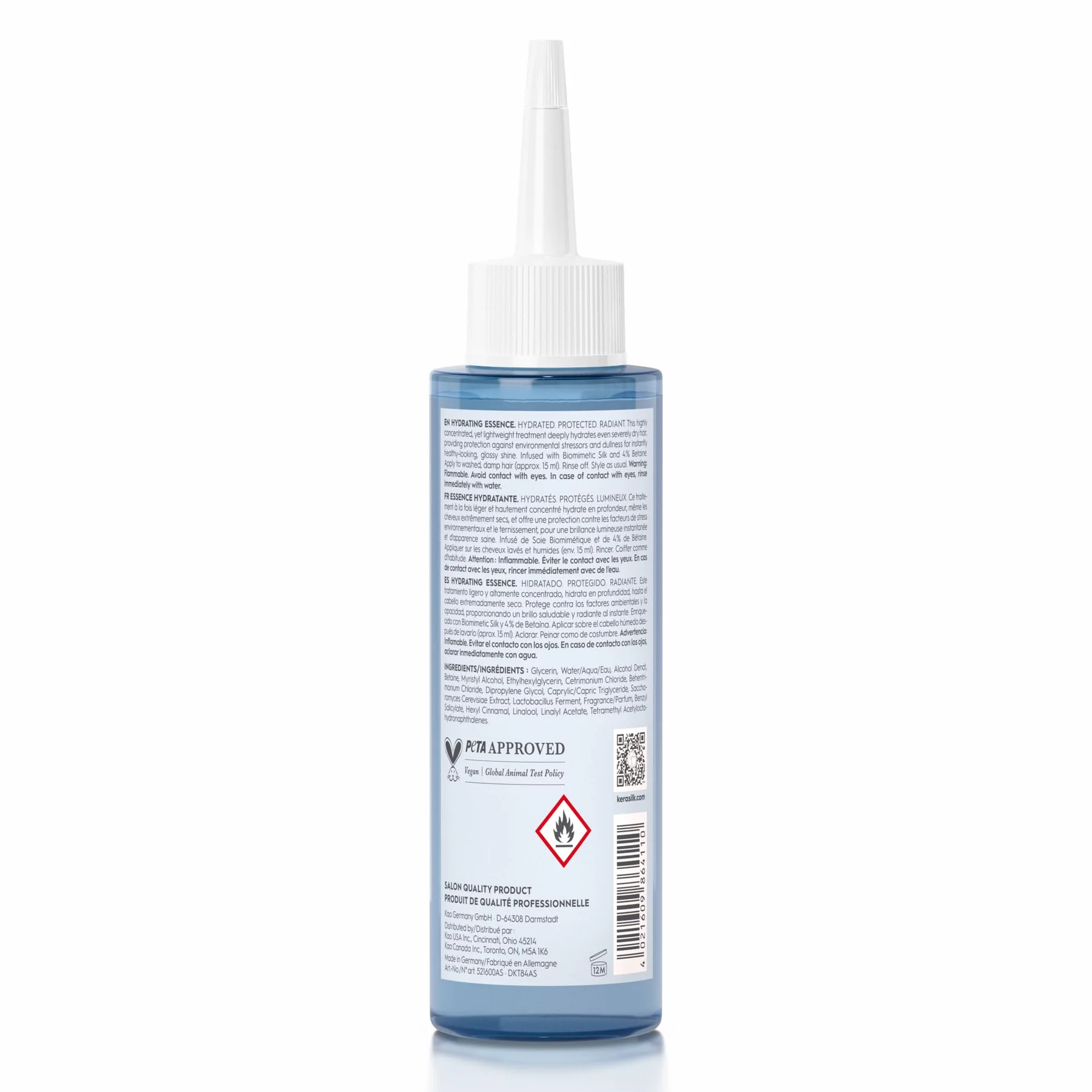 Kerasilk Esencia hidratante, para todo tipo de cabello, tratamiento ligero, proporciona hidratación profunda, impregnada con seda biomimética y betaína, 150 ml