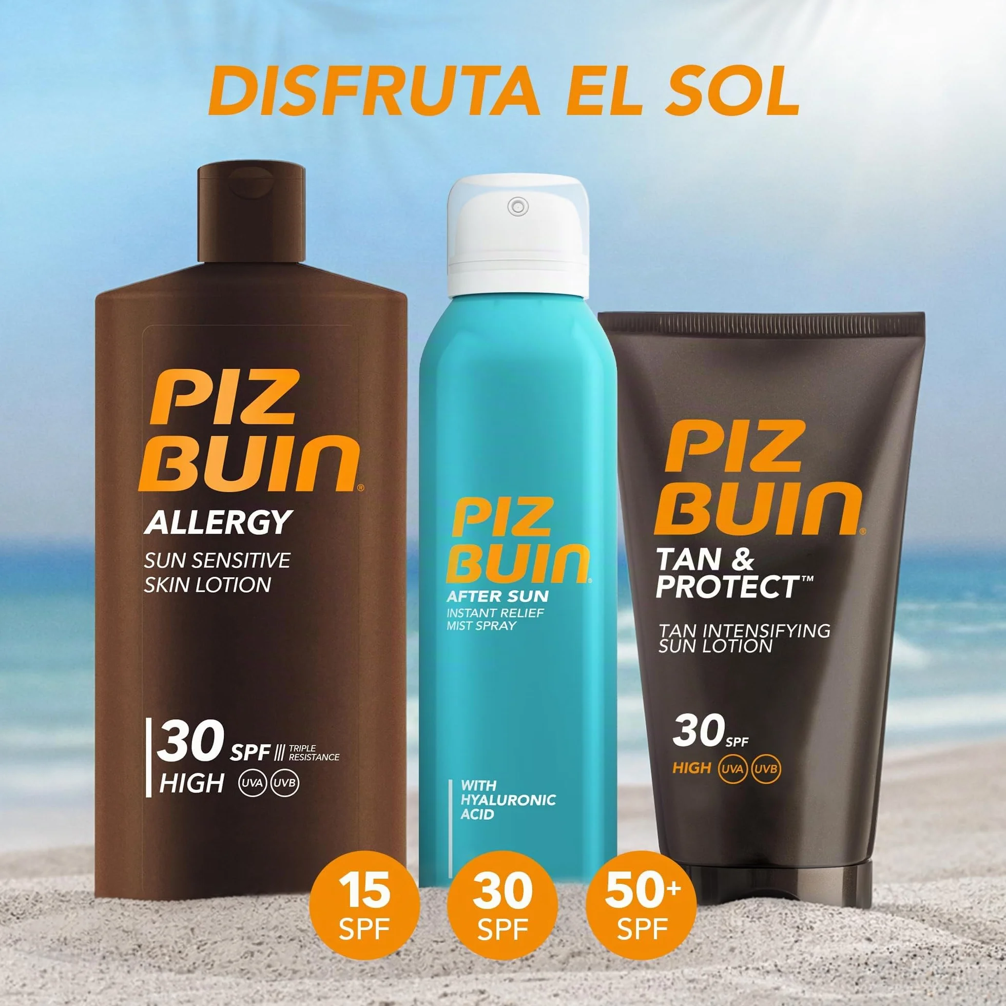 PIZ BUIN Allergy Sun Sensitive Skin Lotion FPS 30 200 ml protector solar corporal alta pieles sensibles UVA/UVB