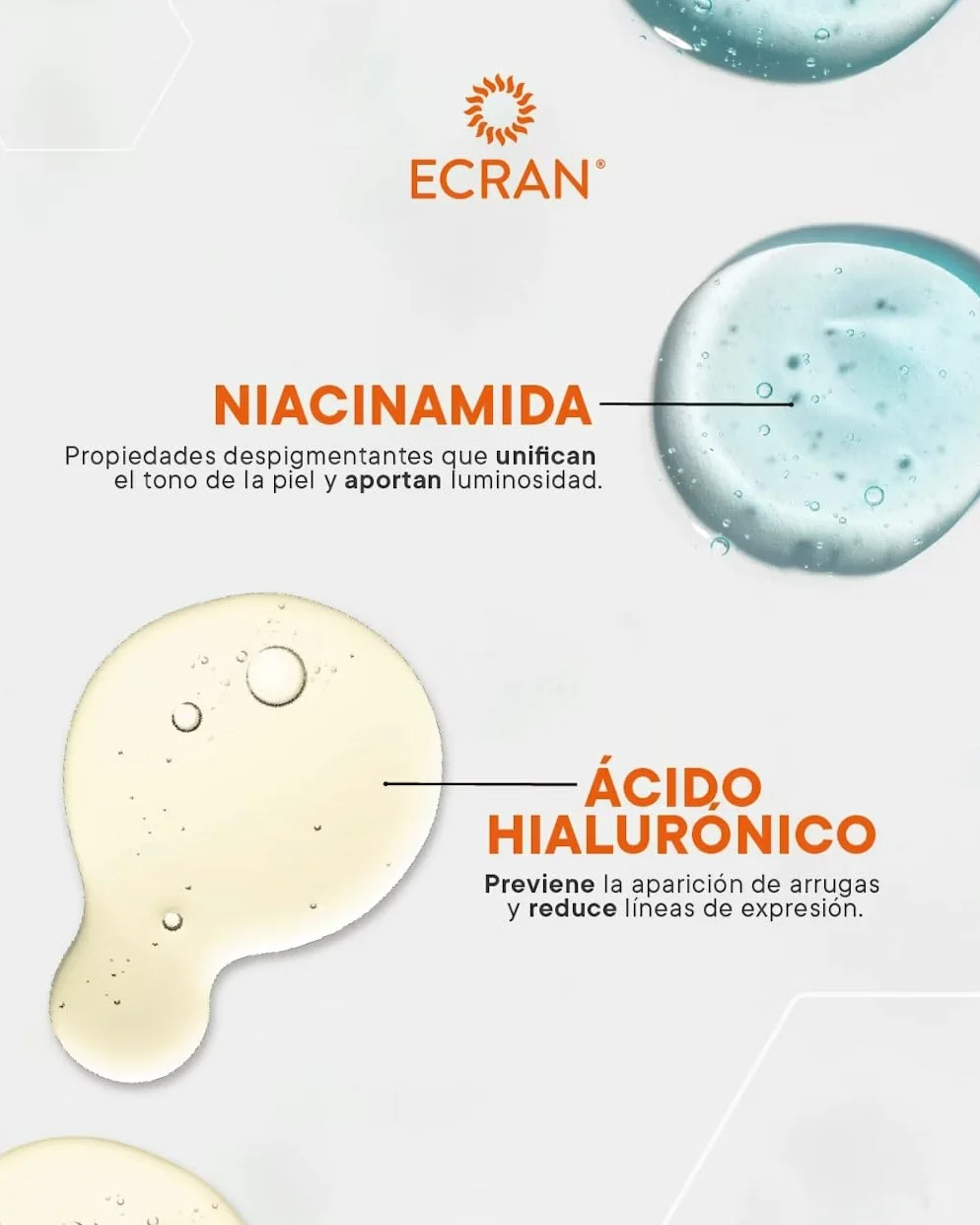 SUNNIQUE Protector Facial Antimanchas Antiarrugas SPF 50+ con Niacinamida y Ácido Hialuronico 50 ml