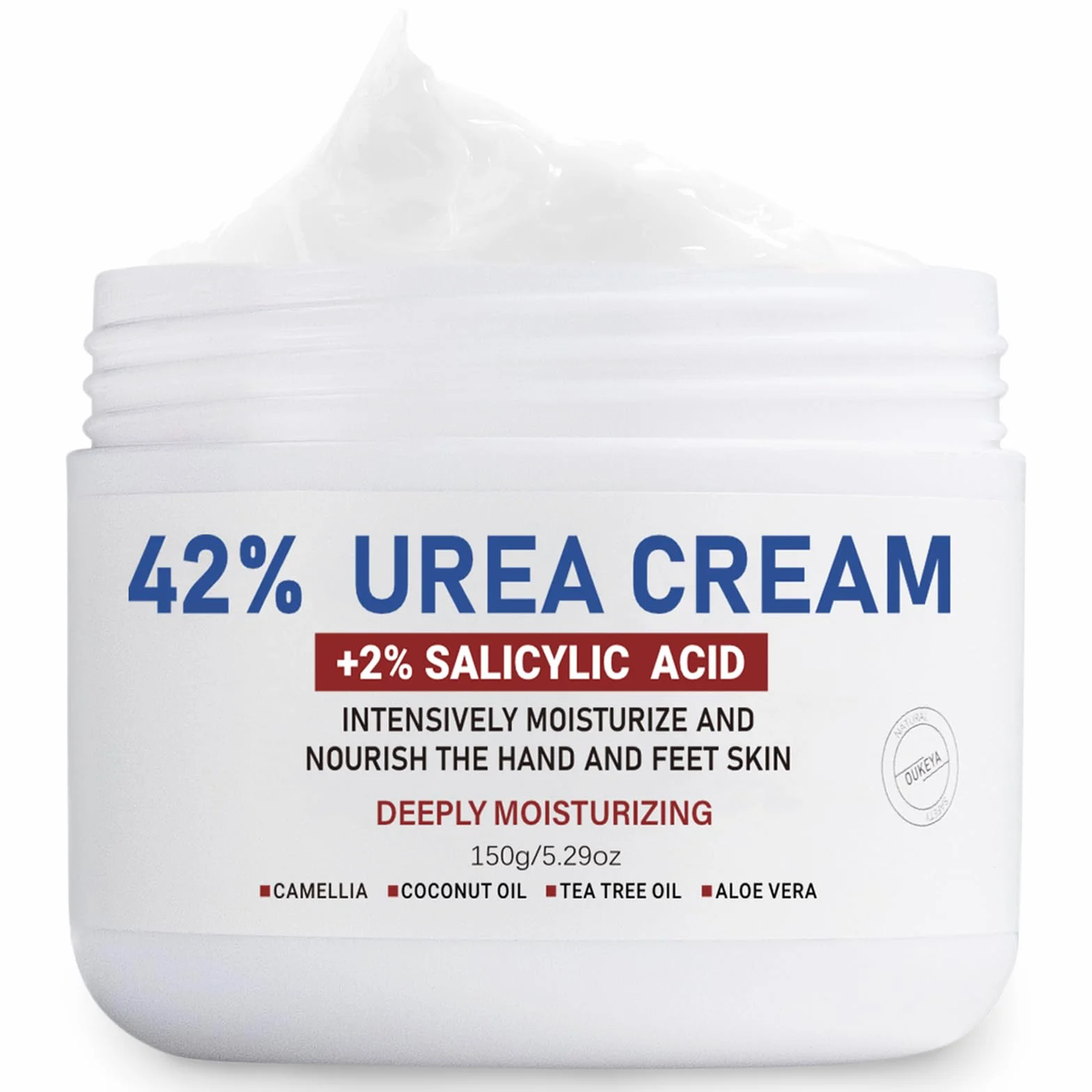 OUKEYA Crema Urea 42% Ácido Salicílico 2% Tratamiento Intensivo Pies Manos Piel Agrietada